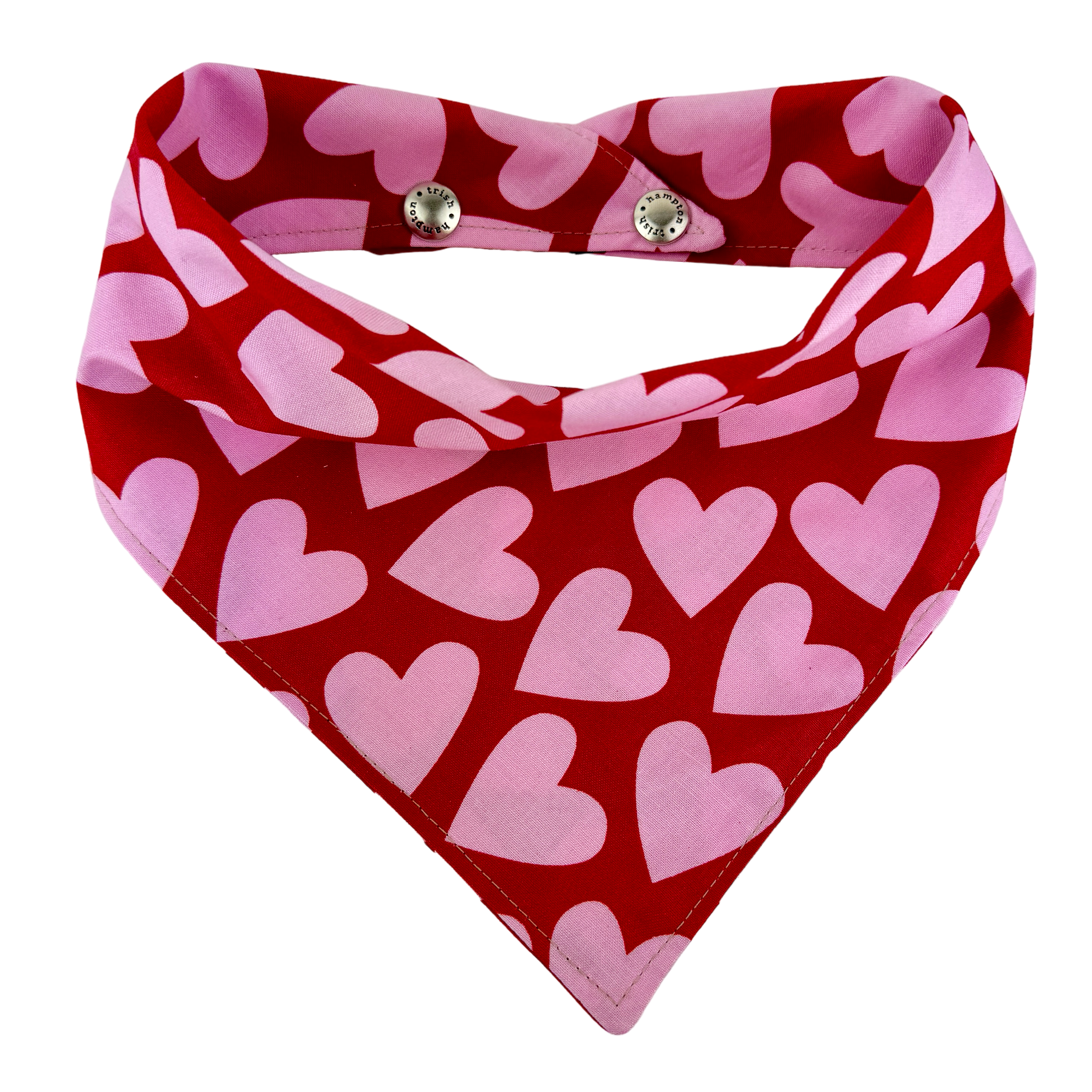 Red/Pink Hearts Dog Bandana - 1063