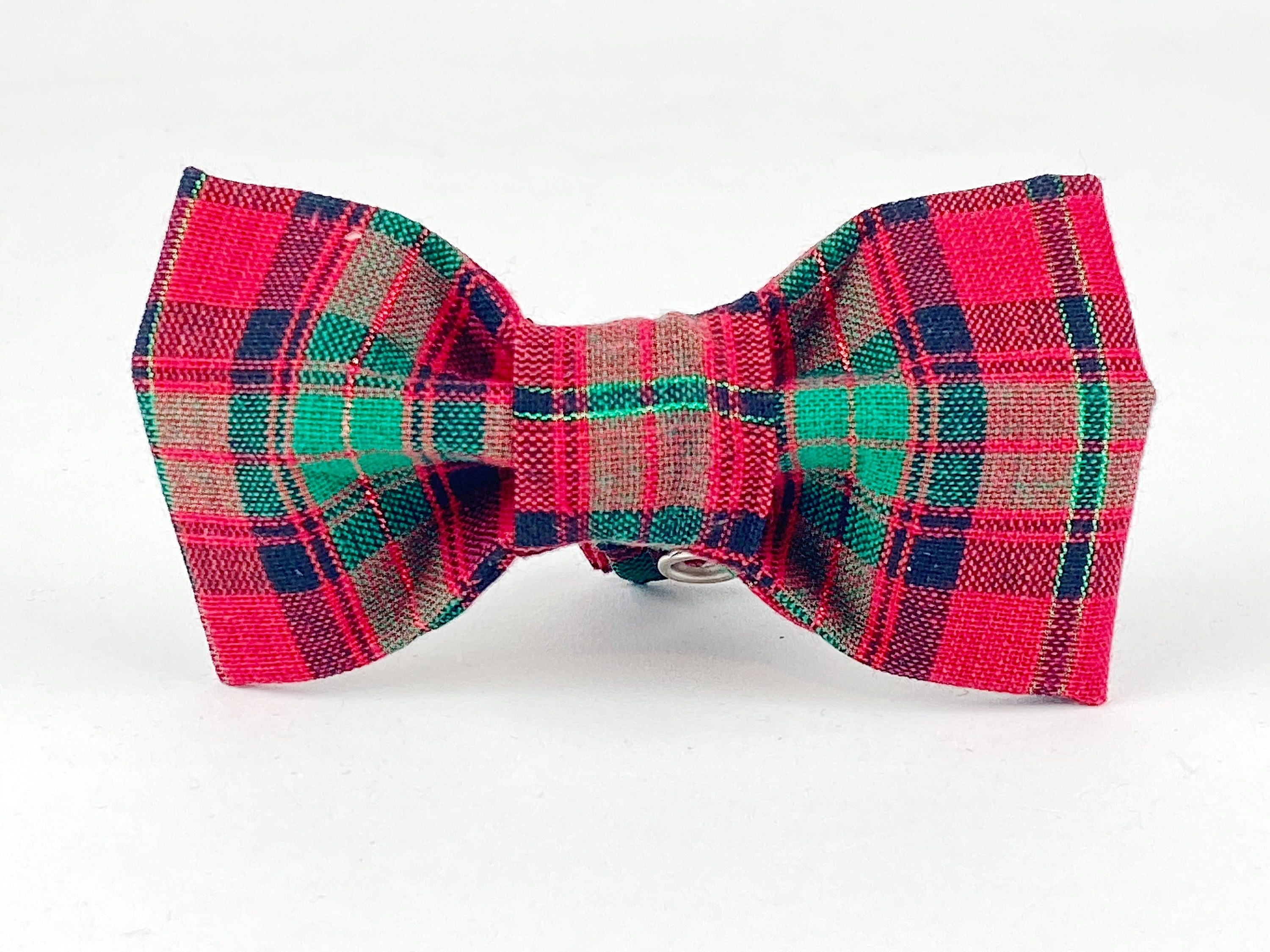 Red/Green Christmas Plaid Dog Bow Tie - 1200