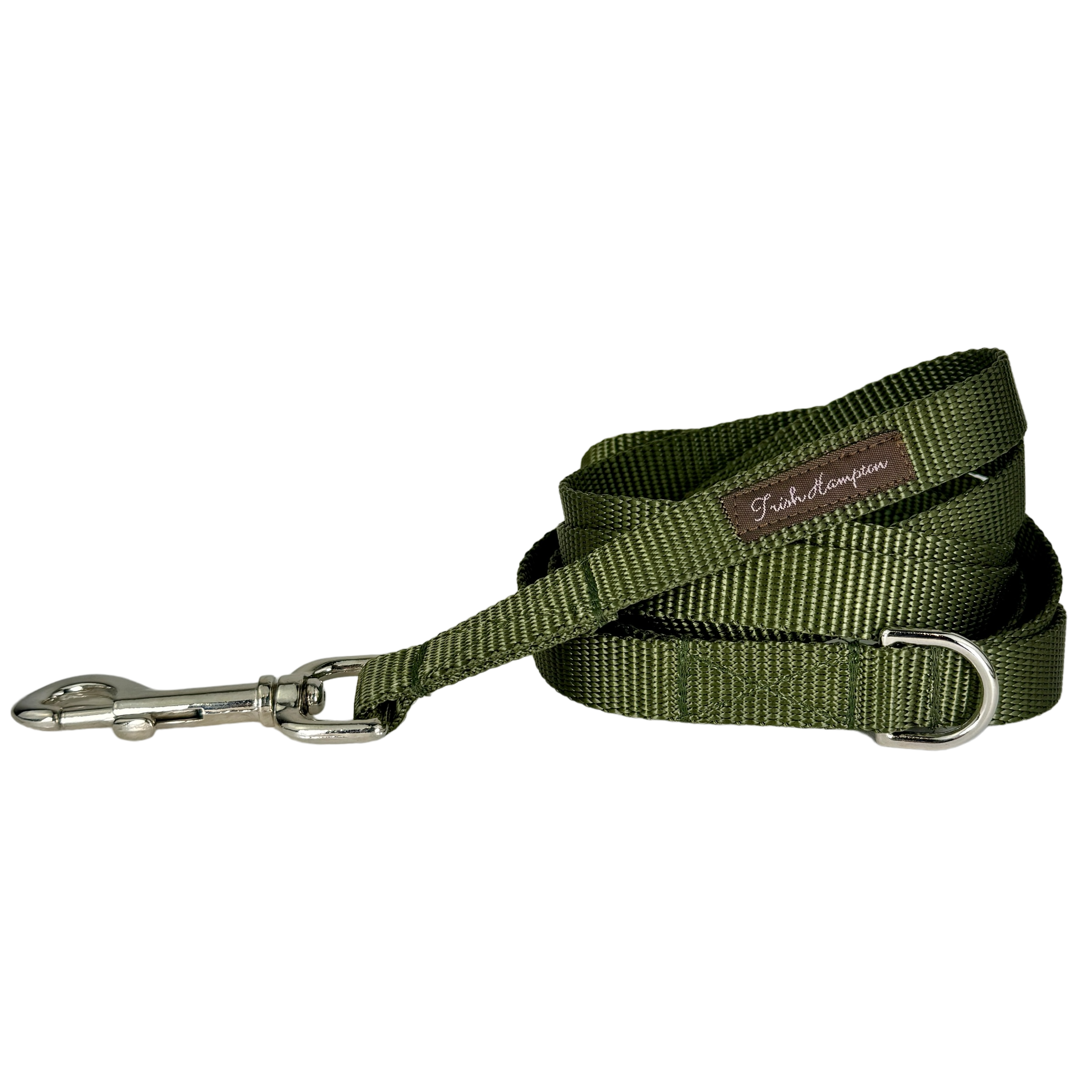 Olive Green Nylon Webbing 6ft Dog Leash - 801