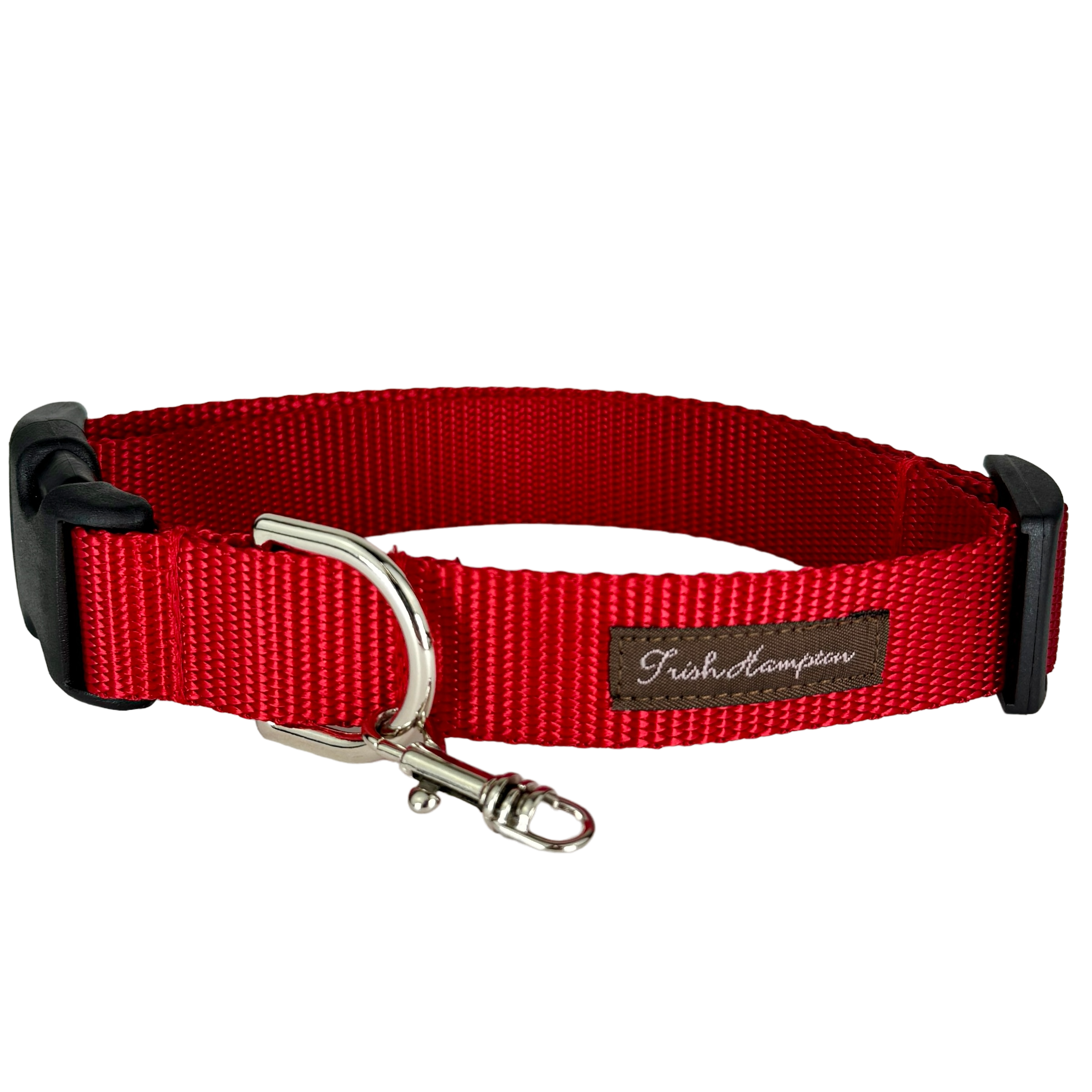 Red Nylon Webbing Dog Collar - 803