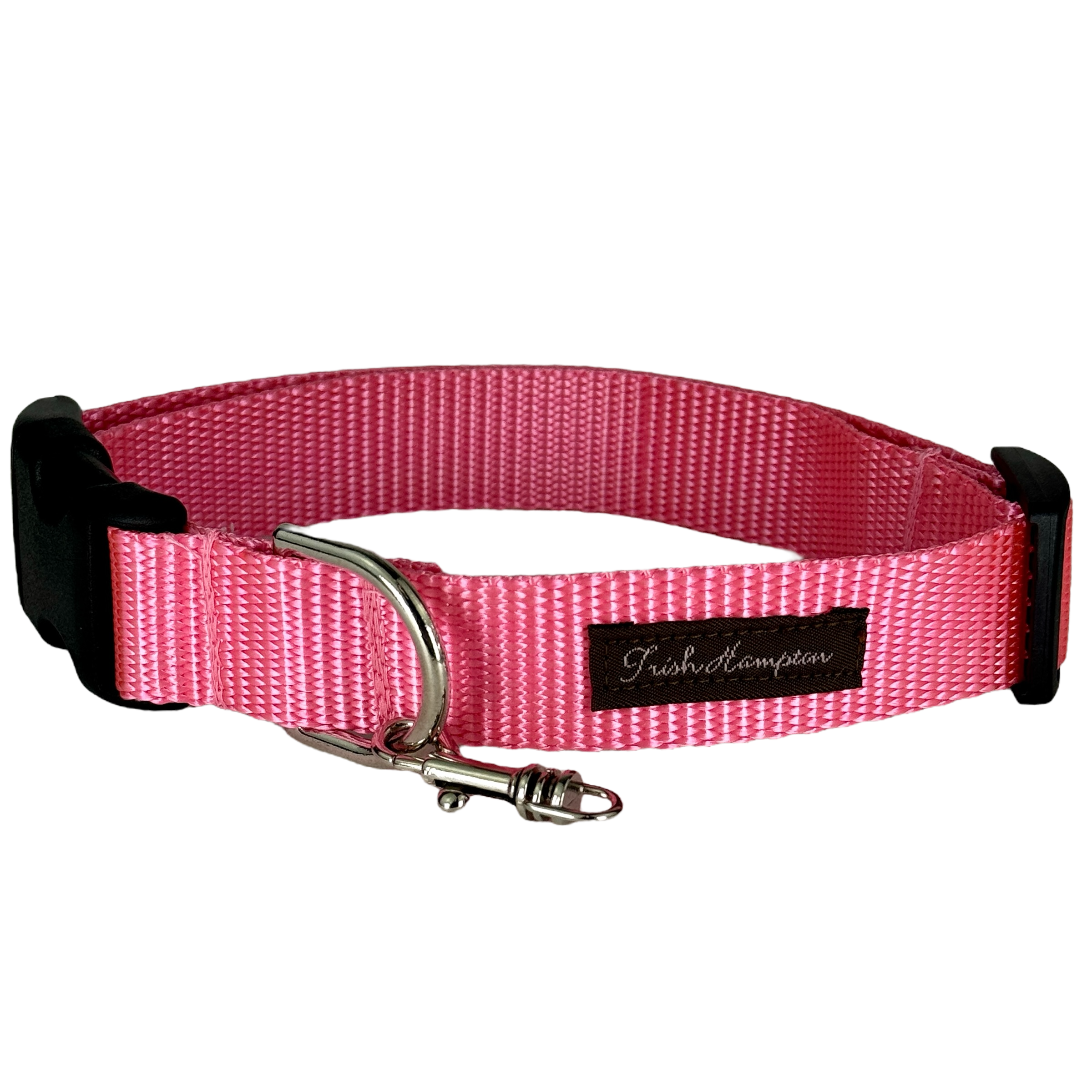 Light Pink Nylon Webbing Dog Collar - 806