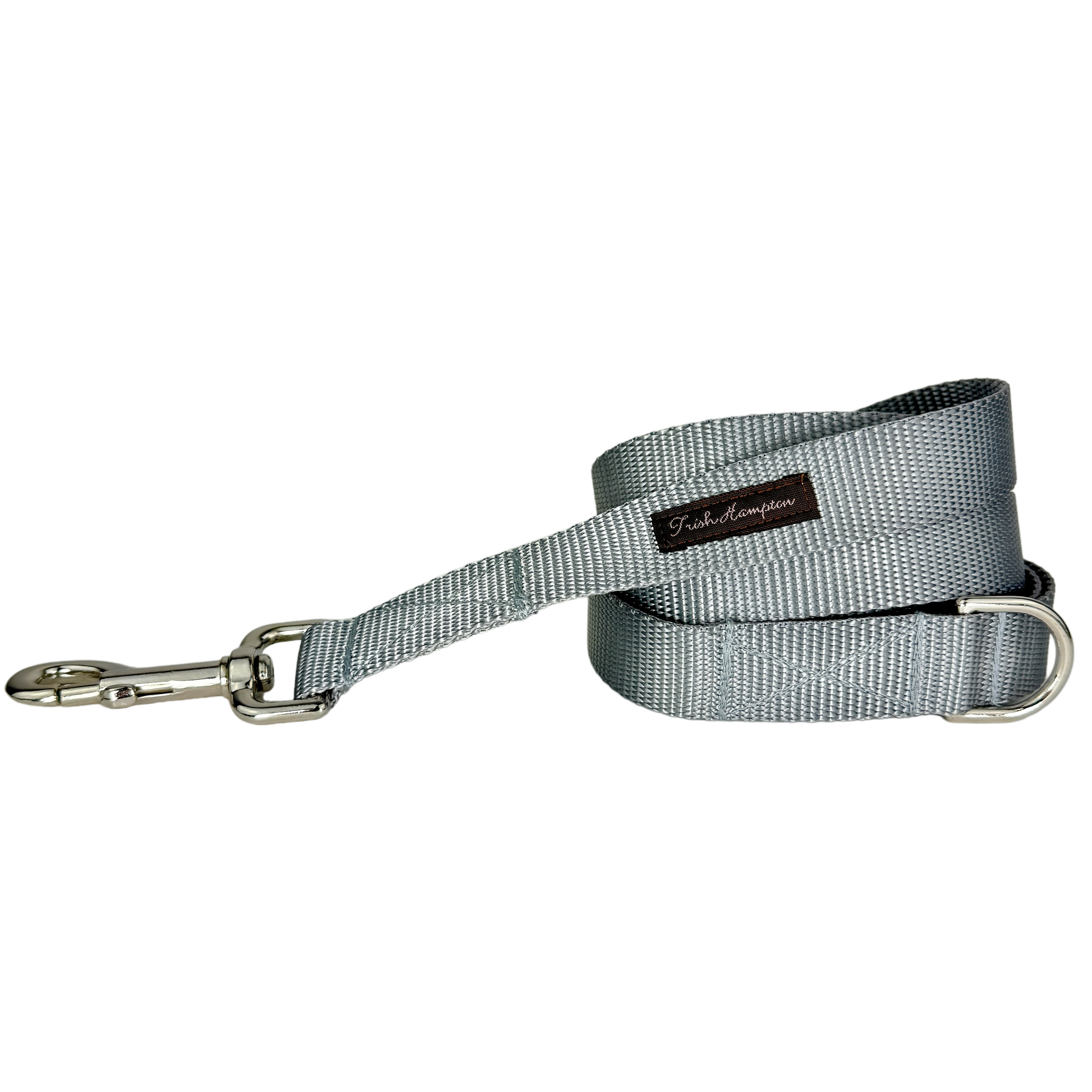 Silver/Gray Nylon Webbing 6ft Dog Leash - 808