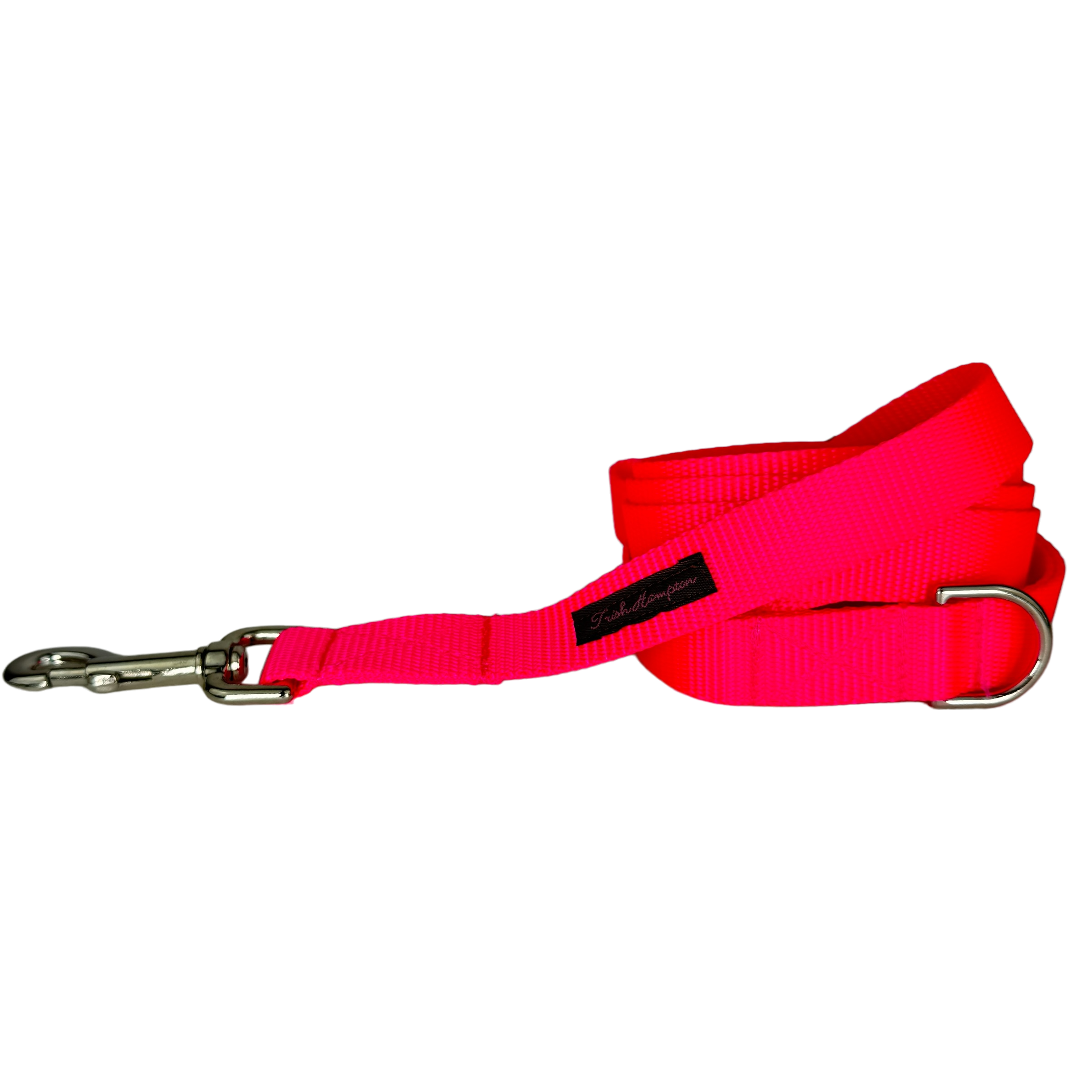 Fluorescent Pink Nylon Webbing 6ft Dog Leash - 811