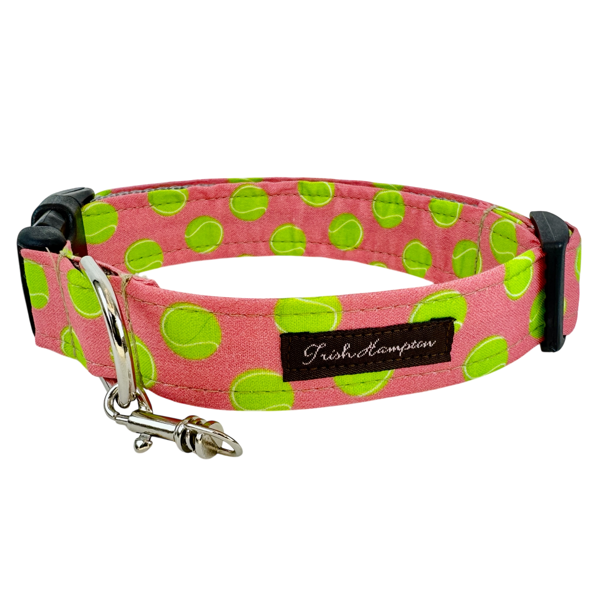 Salmon Tennis Balls Dog Collar - 1094