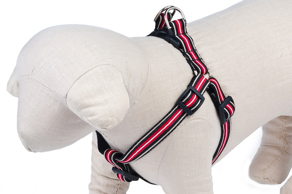 Red/Black/Tan Stripe Dog Harness - 606