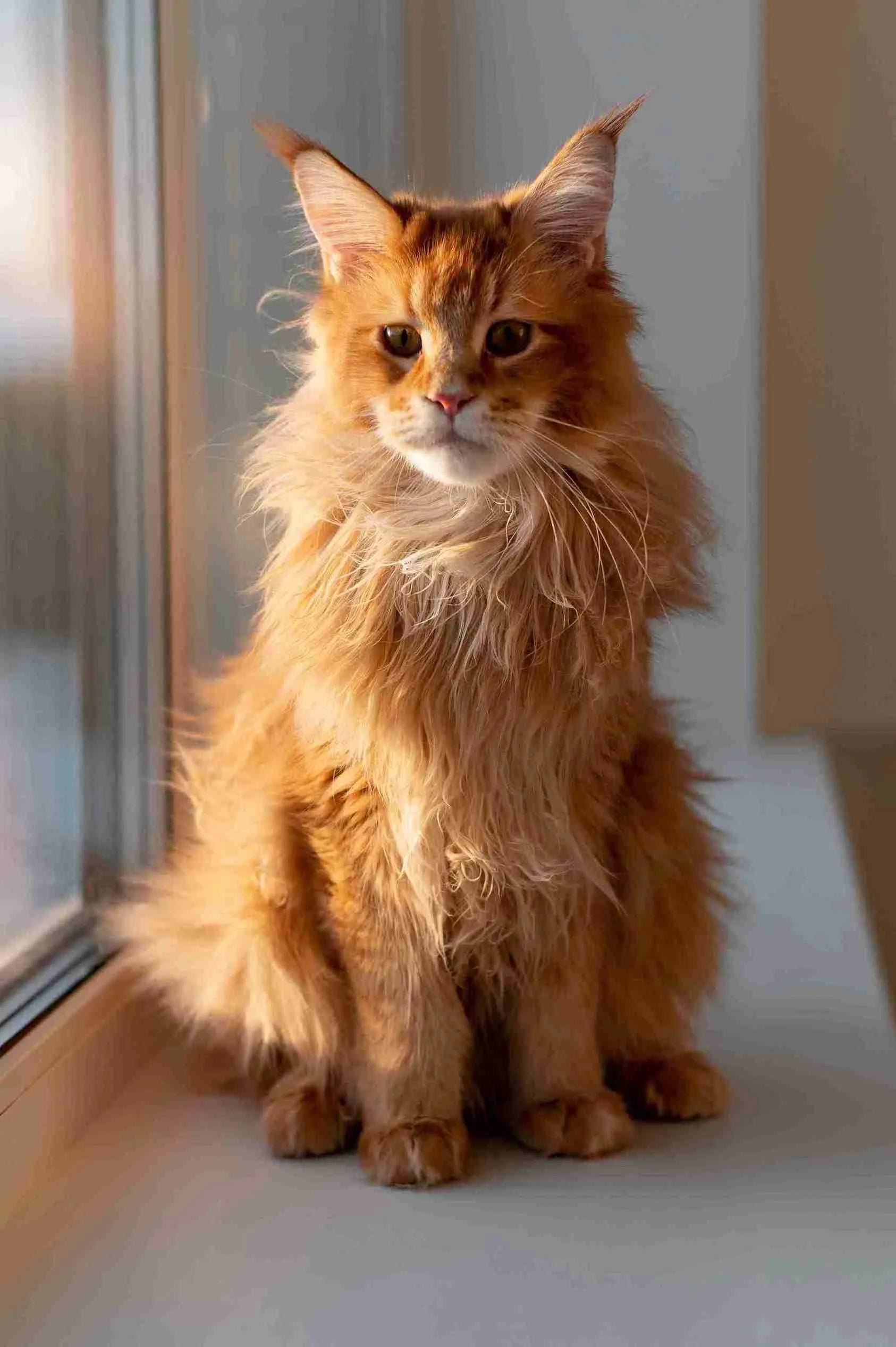 Domestic Longhair Cat Standing