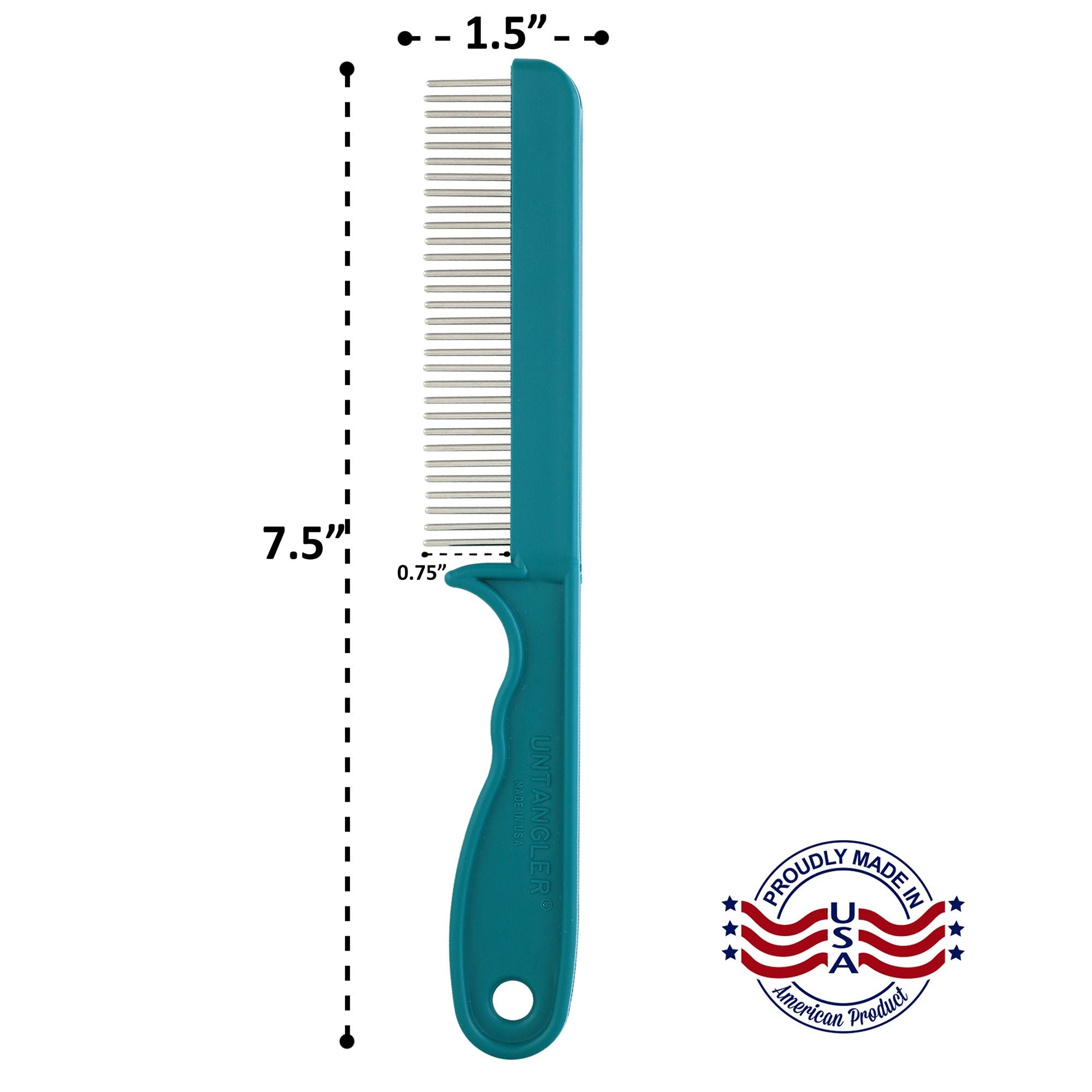 Super Groom II Pet Comb with fine-spaced Rotating Teeth cleans skin and coat. Best Seller Small Breeds image 1