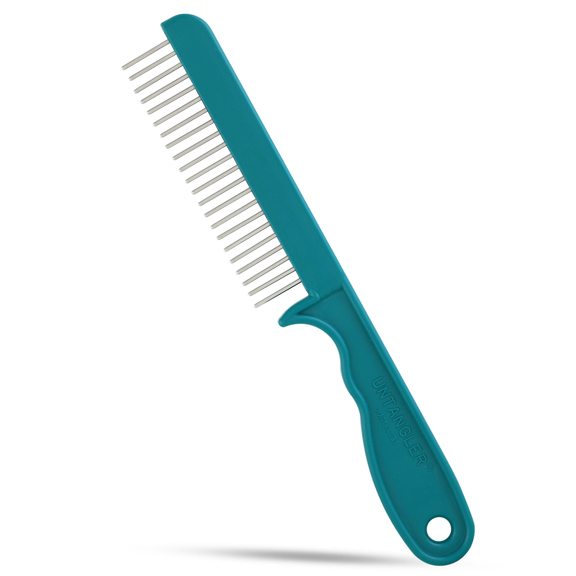 Super Groom Pet Comb with Rotating Teeth dematts with less pain. Best seller! - Teal Green image