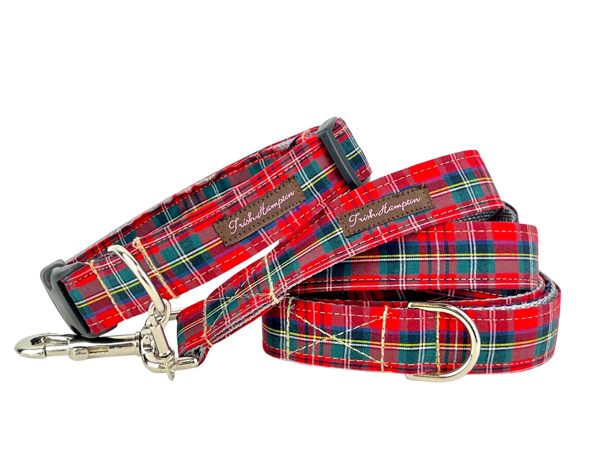 Red Tartan Plaid 6ft Dog Leash - 996