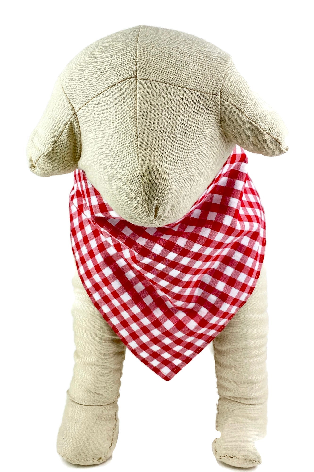 Red/White Gingham Dog Bandana - 1005