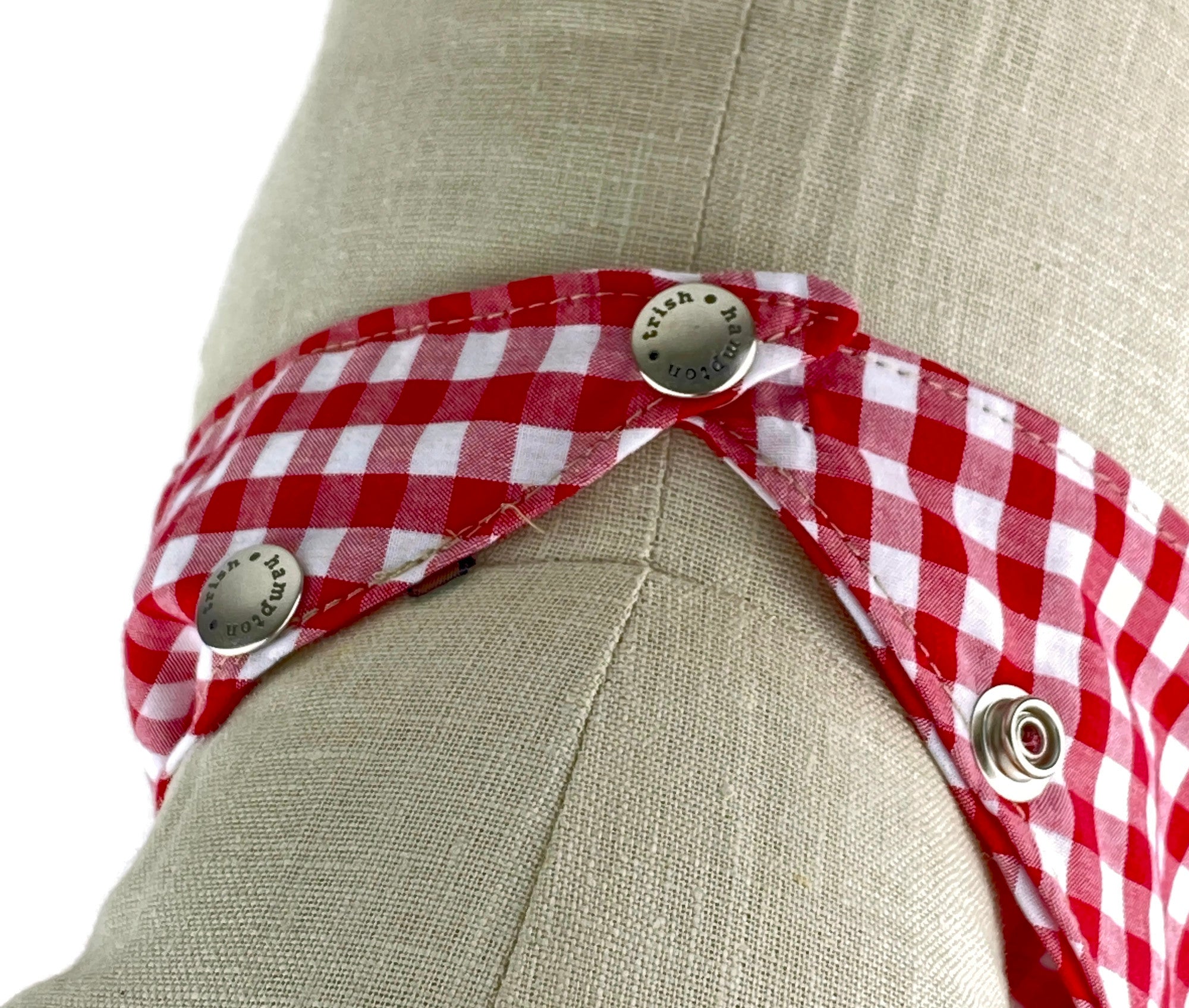 Red/White Gingham Dog Bandana - 1005