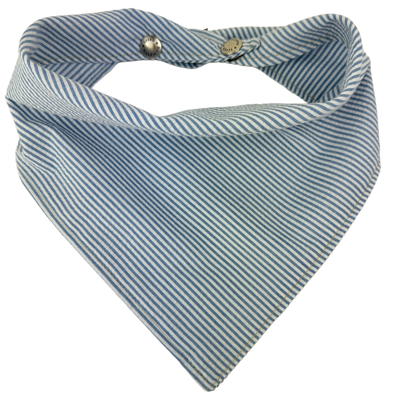 Blue Seersucker Dog Bandana - 1010