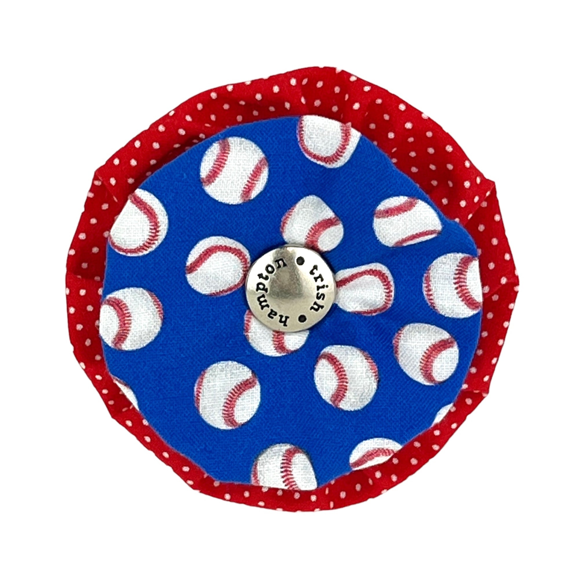 Blue/White Baseballs Dog Blossom - 1019