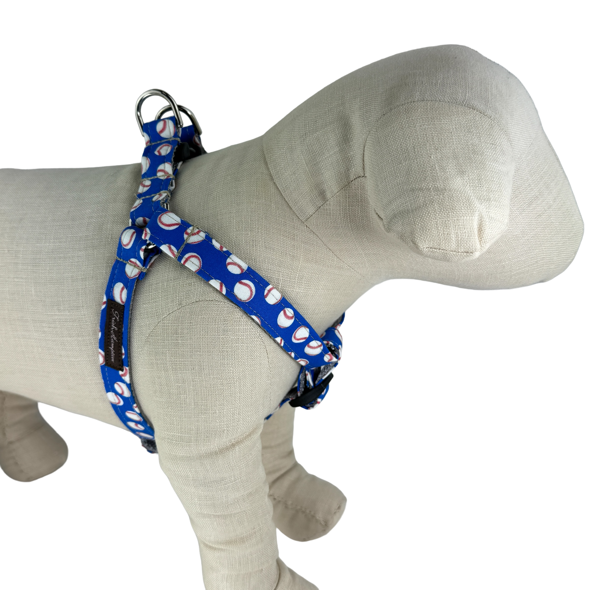 Blue/White BaseBalls Dog Harness - 1019