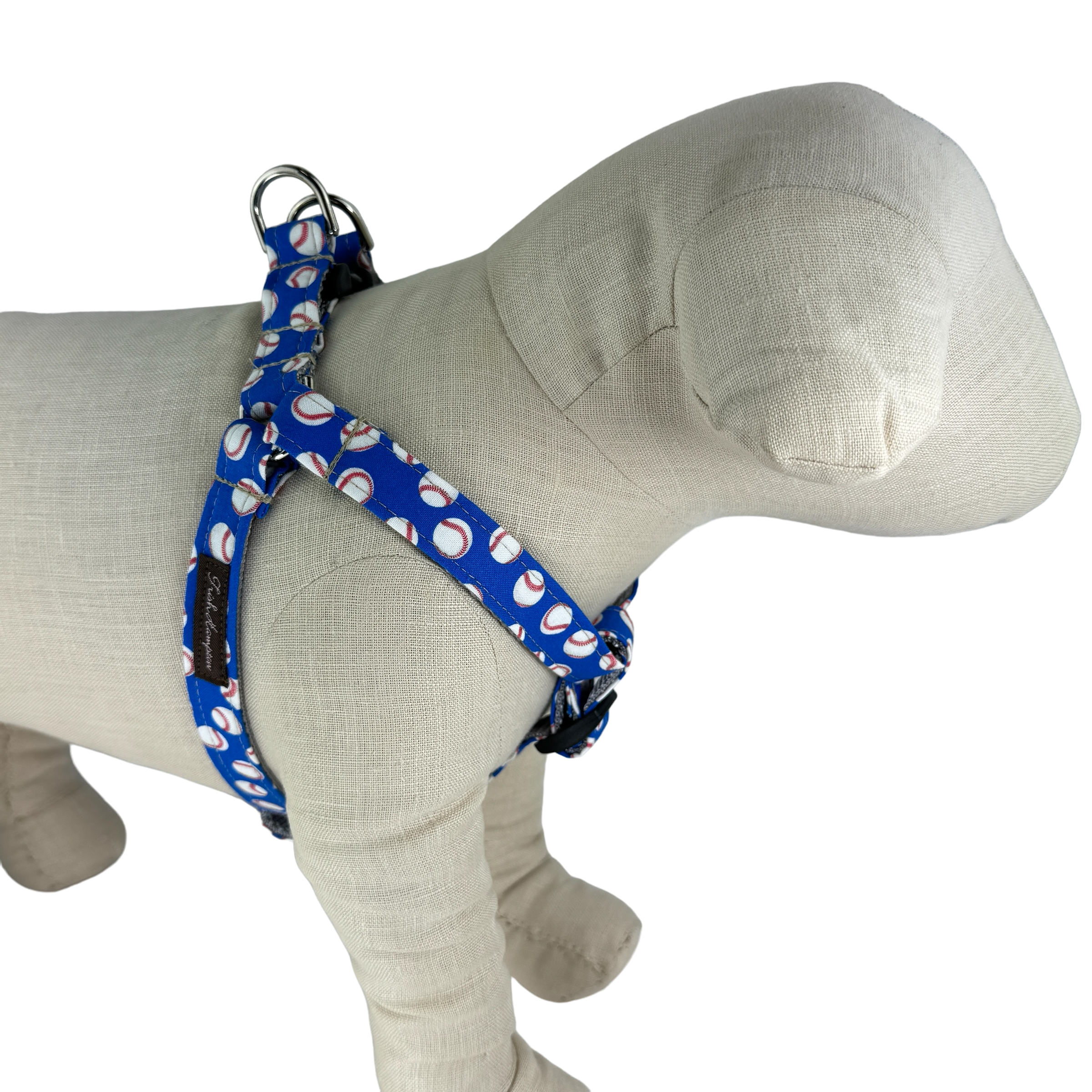 Blue/White BaseBalls Dog Harness - 1019