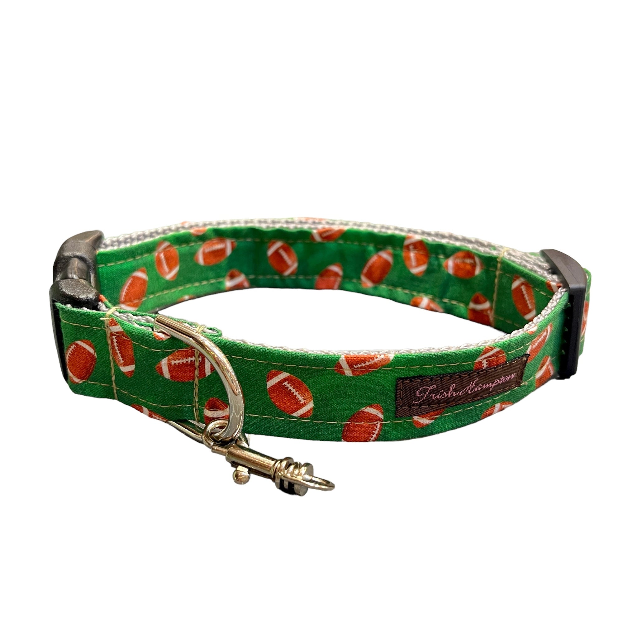 Green Football Dog Collar - 1033