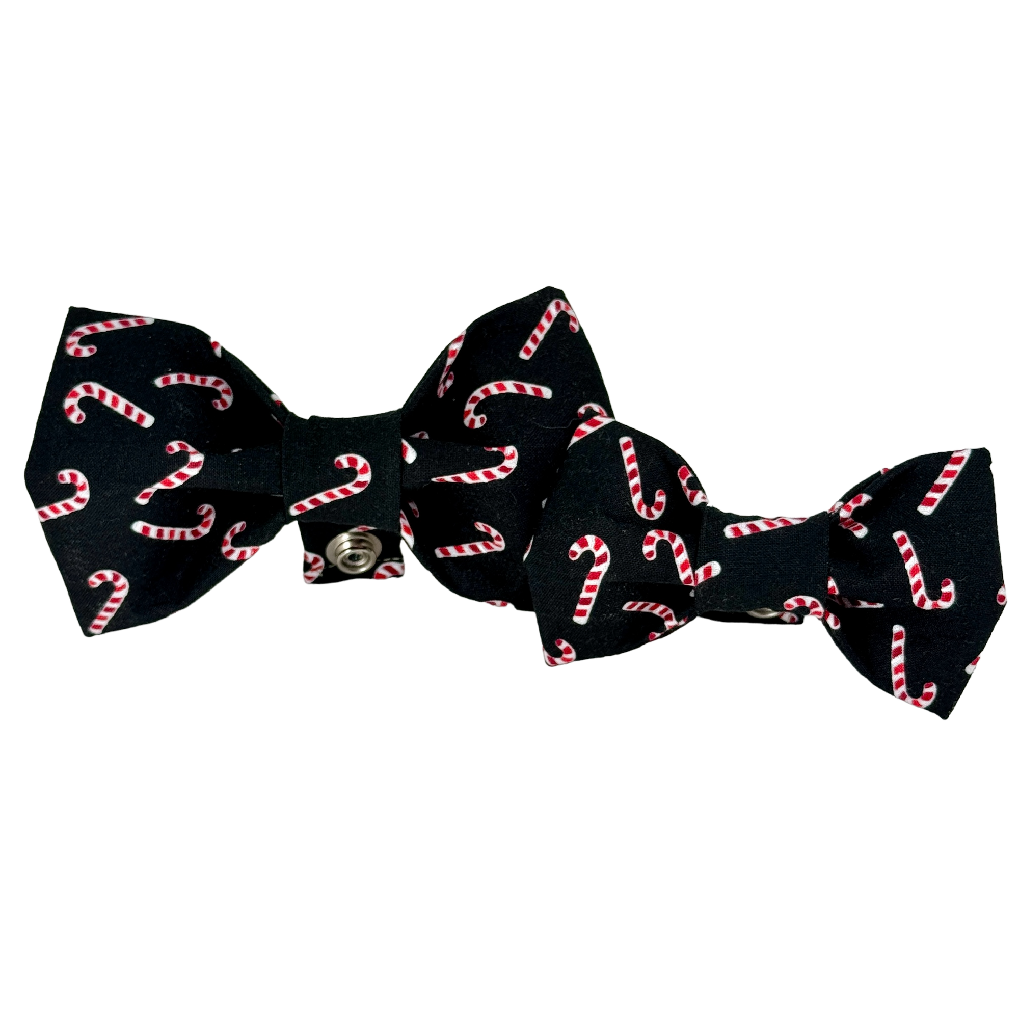 Black/Red/White Candy Cane Dog Bow Tie - 1024
