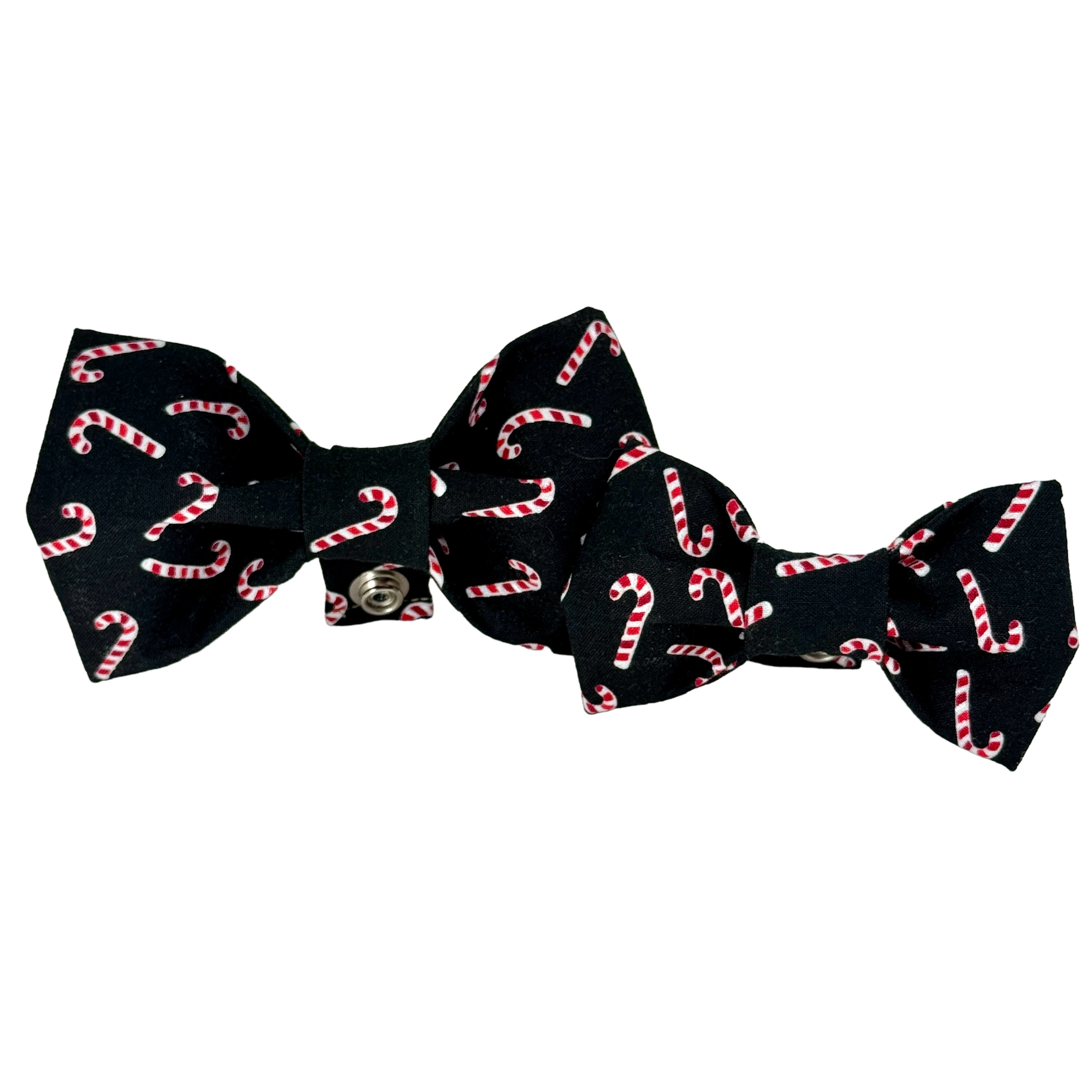 Black/Red/White Candy Cane Dog Bow Tie - 1024
