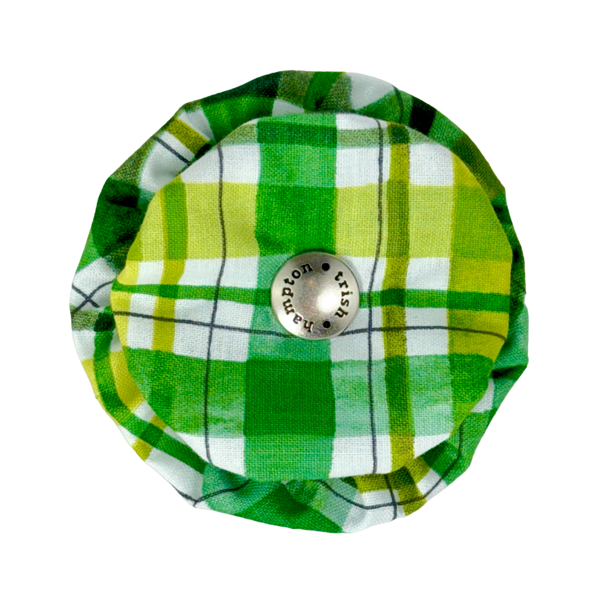 Green Plaid Dog Blossom - 1027