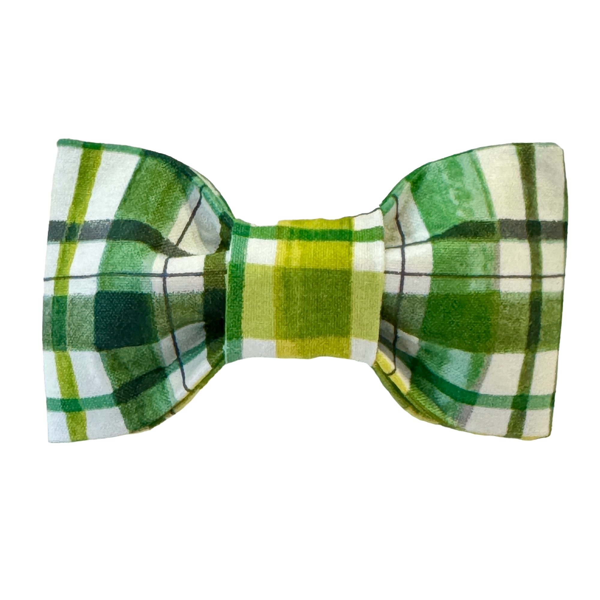Green Plaid Dog Bow Tie - 1027