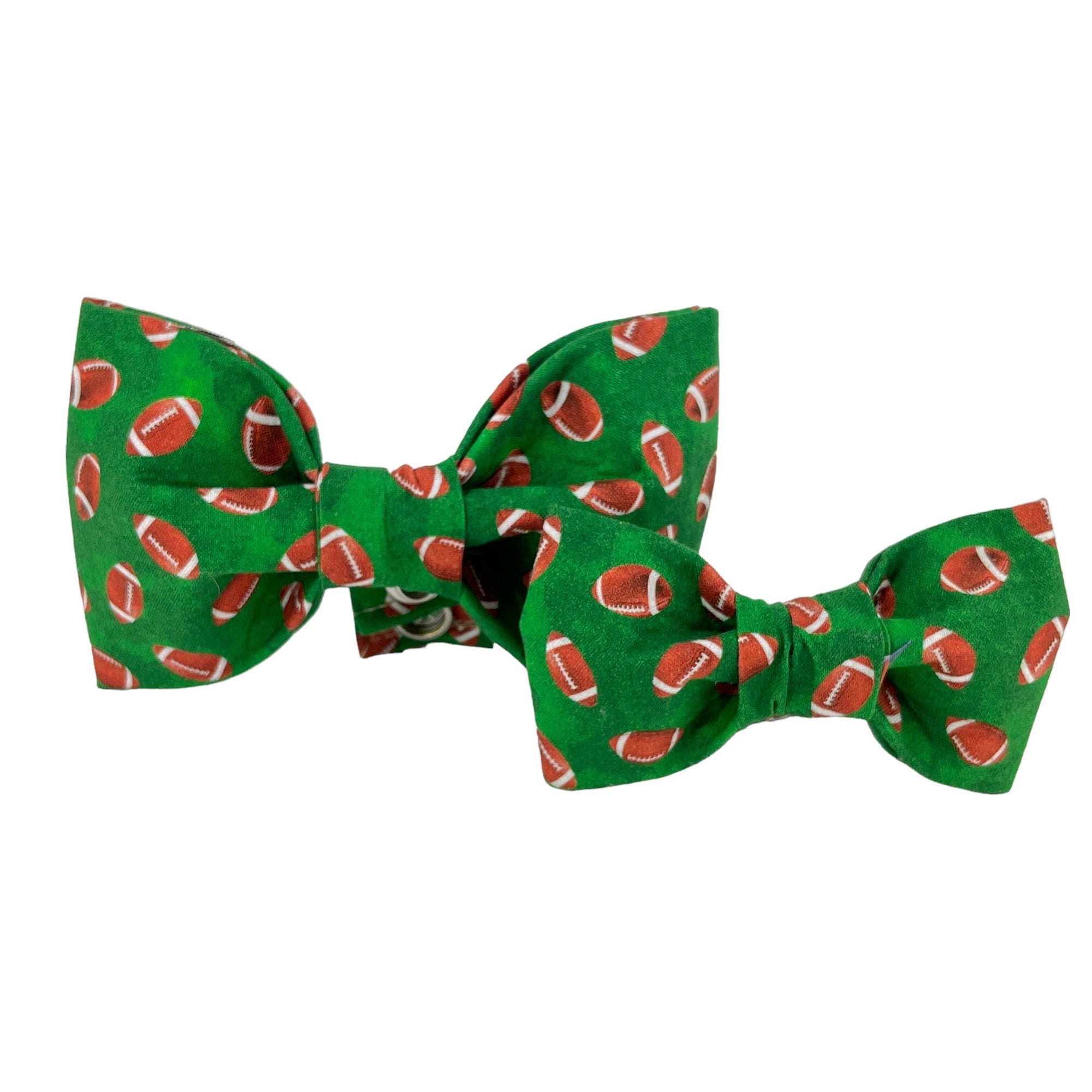 Green Football Dog Bow Tie - 1033