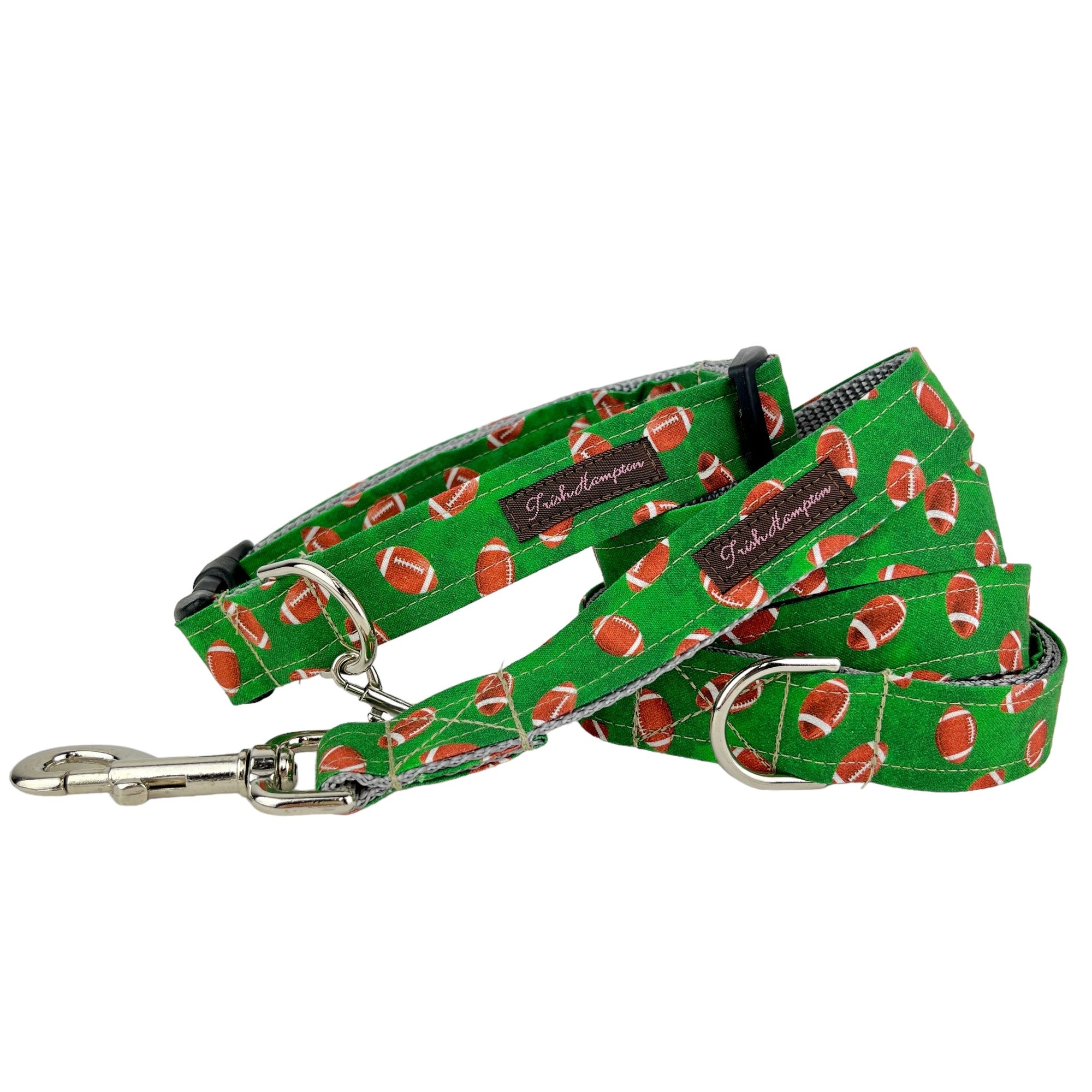 Green Football 6ft Dog Leash - 1033