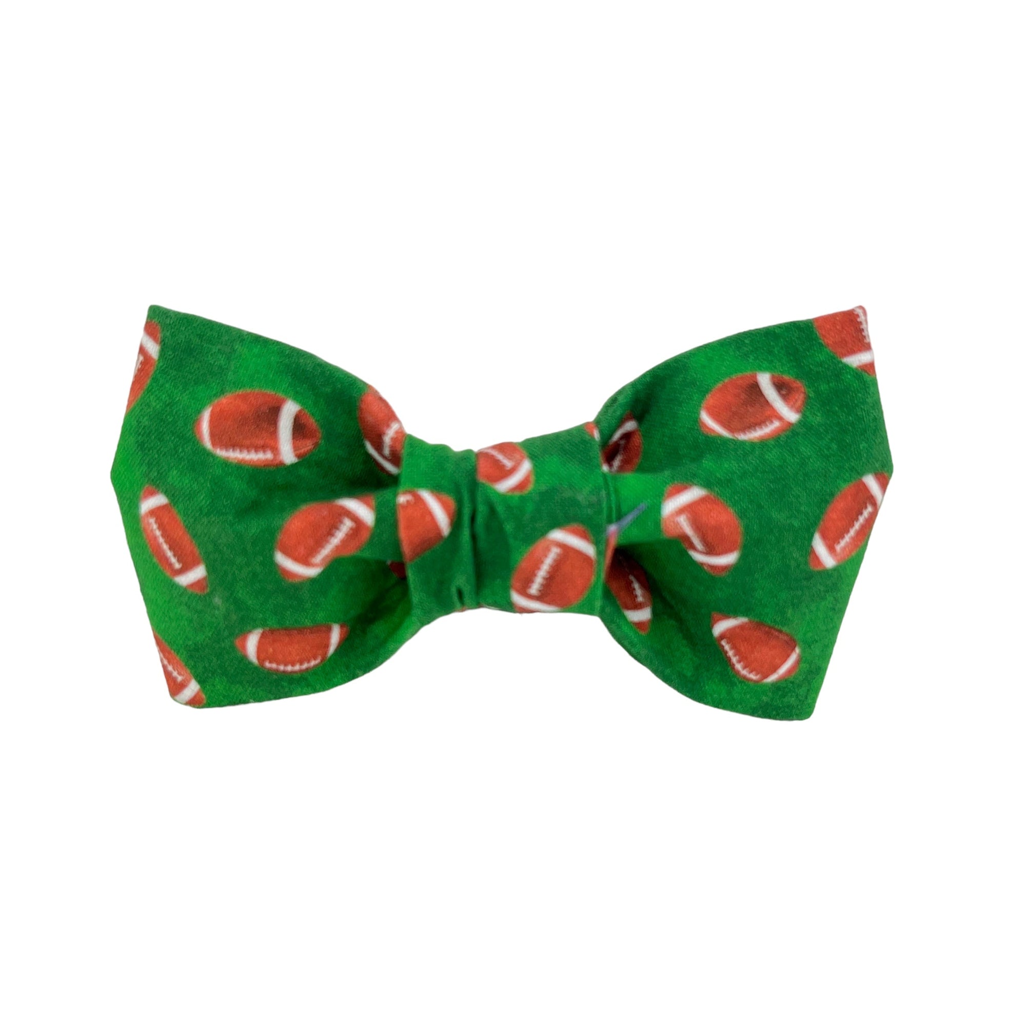 Green Football Dog Bow Tie - 1033