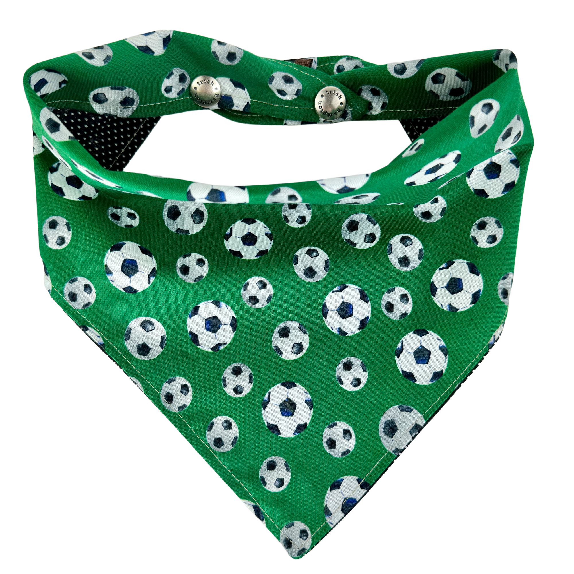 Green Soccer Ball Dog Bandana - 1032