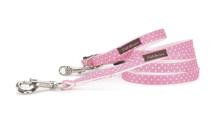 Teacup Pink/White Mini Polka Collar/Harness/Lead - 104
