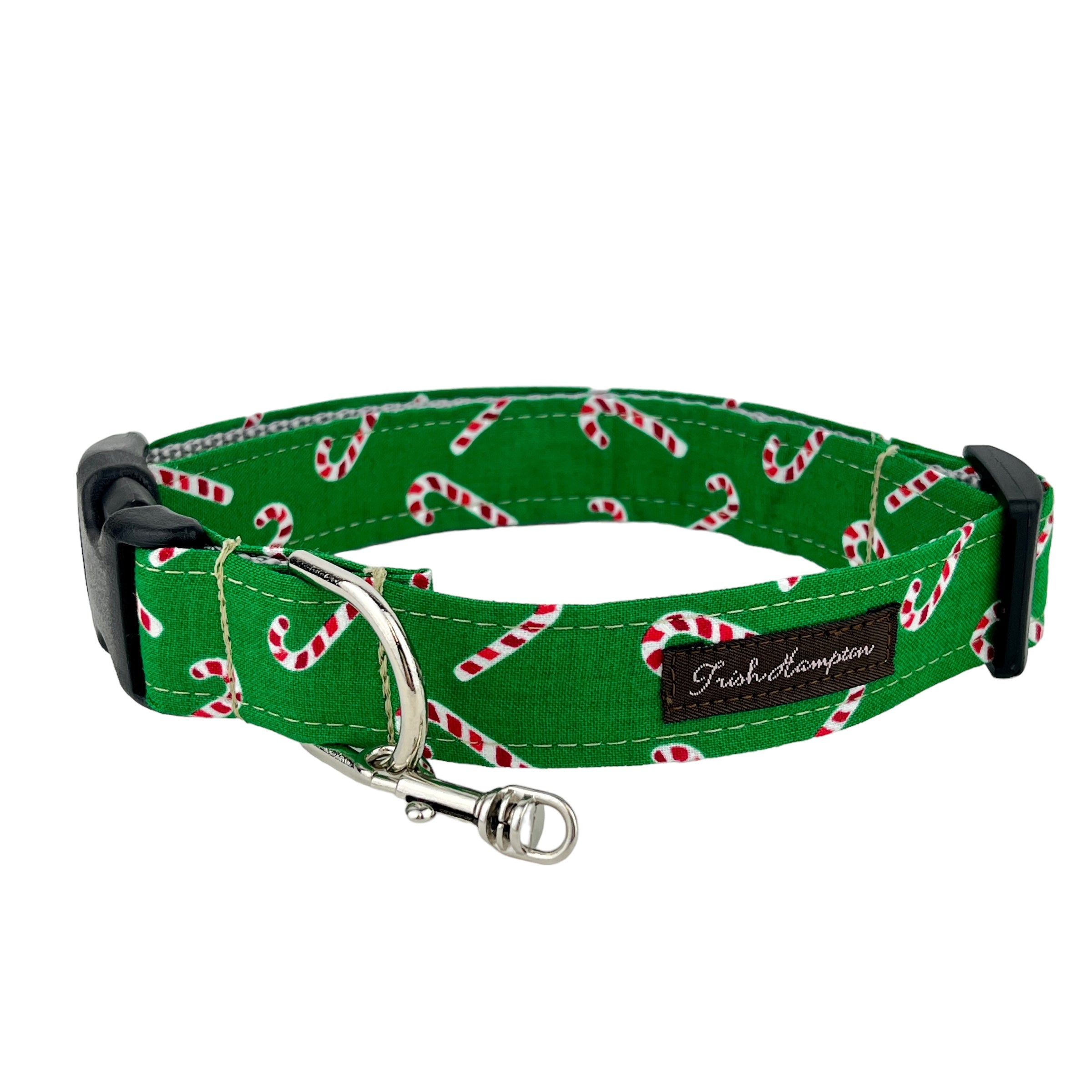 Green/Red/White Candy Cane Dog Collar - 1049