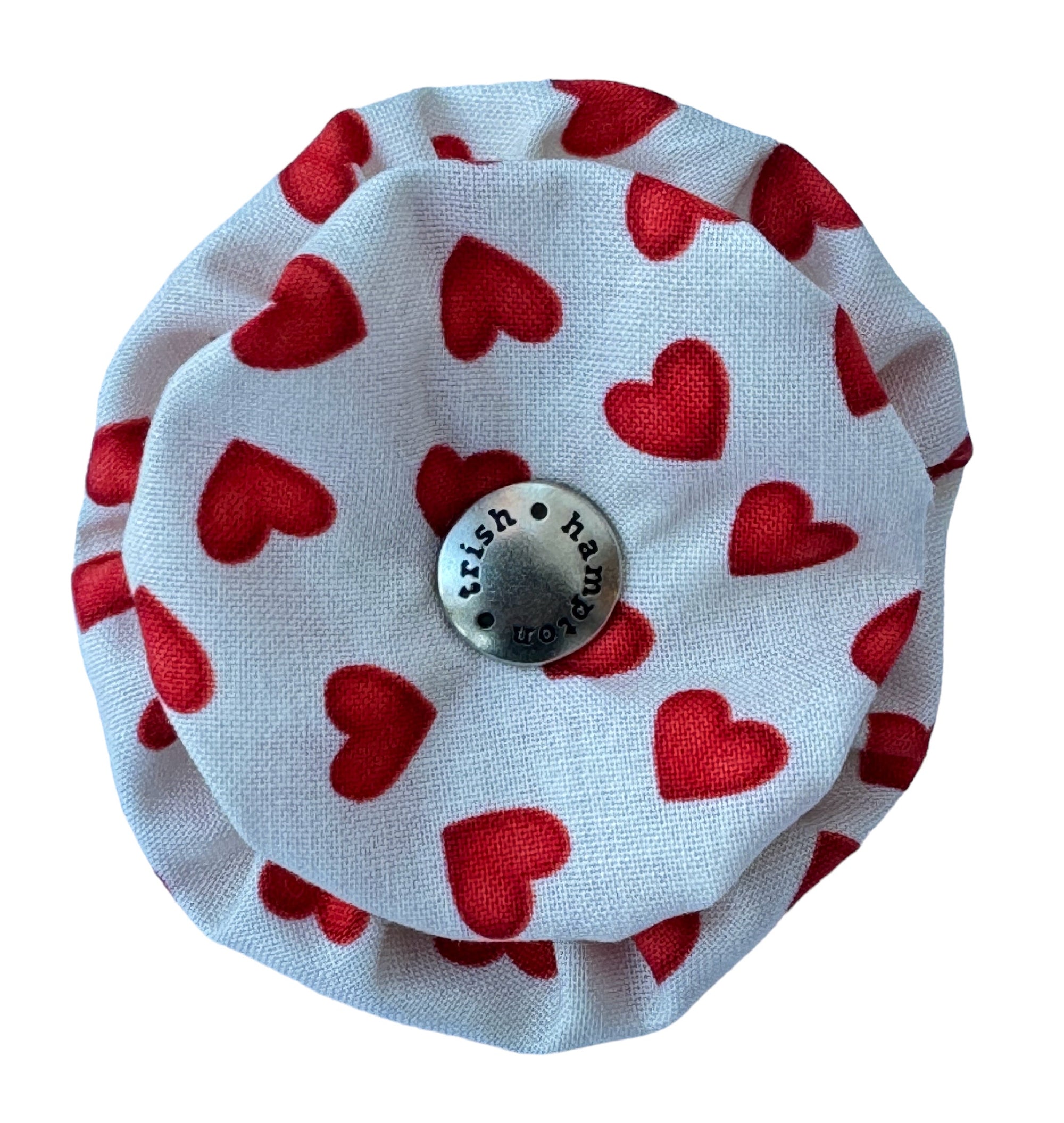 Cream/Red Hearts Dog Blossom -1062