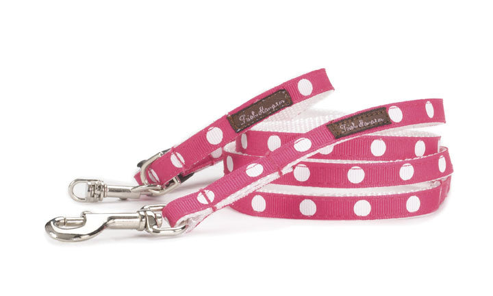 Teacup Hot Pink/White Dot Collar/Harness/Lead - 107