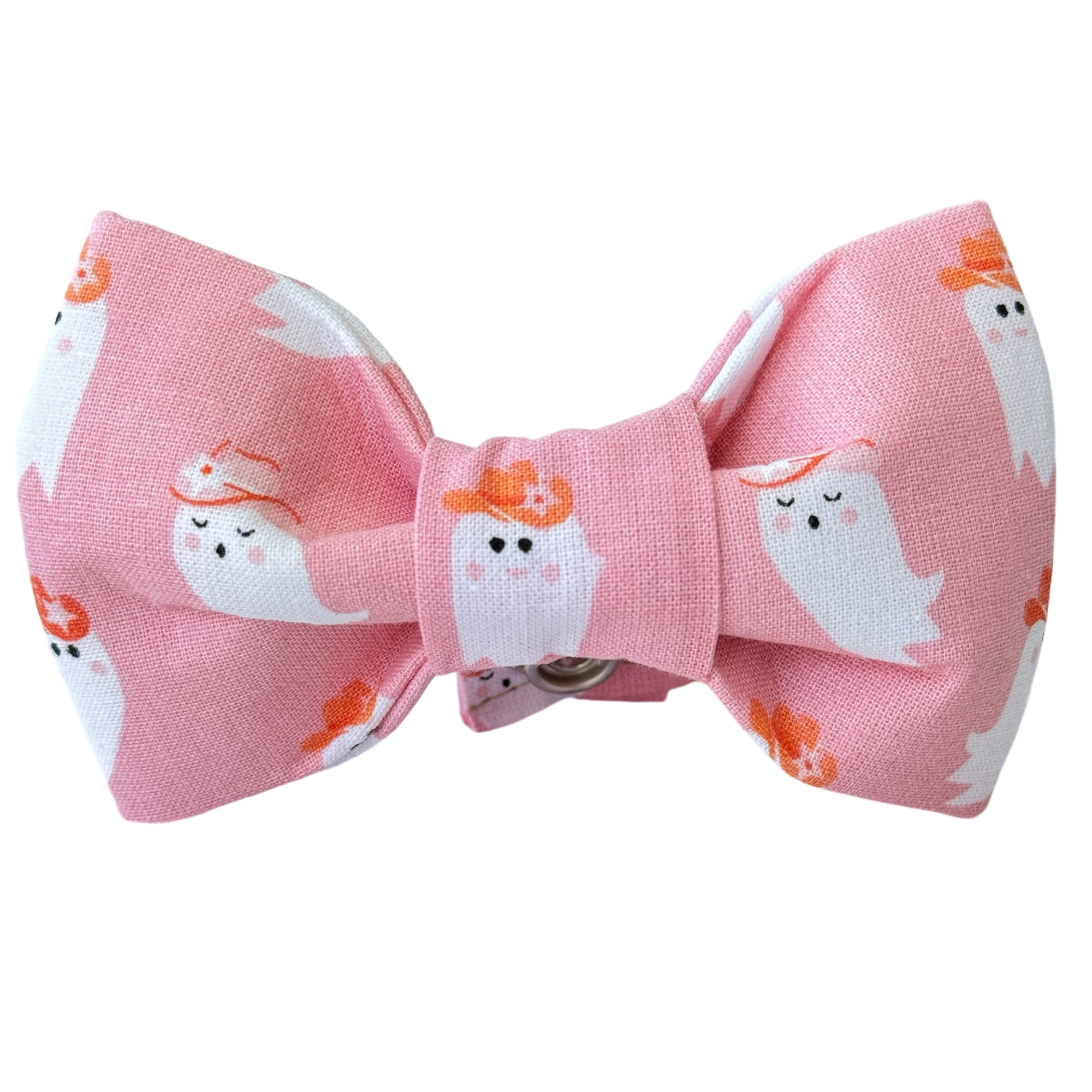 Pink Cowgirl Ghosts Dog Bow Tie - 1072
