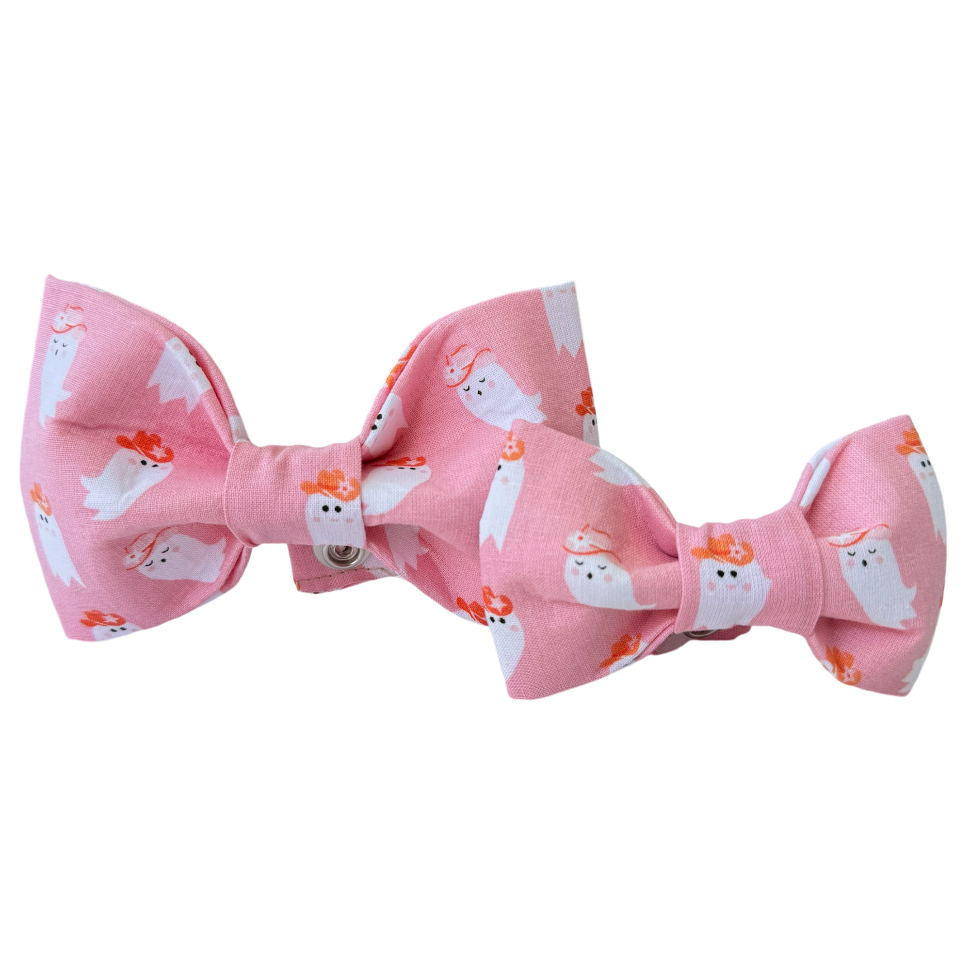 Pink Cowgirl Ghosts Dog Bow Tie - 1072