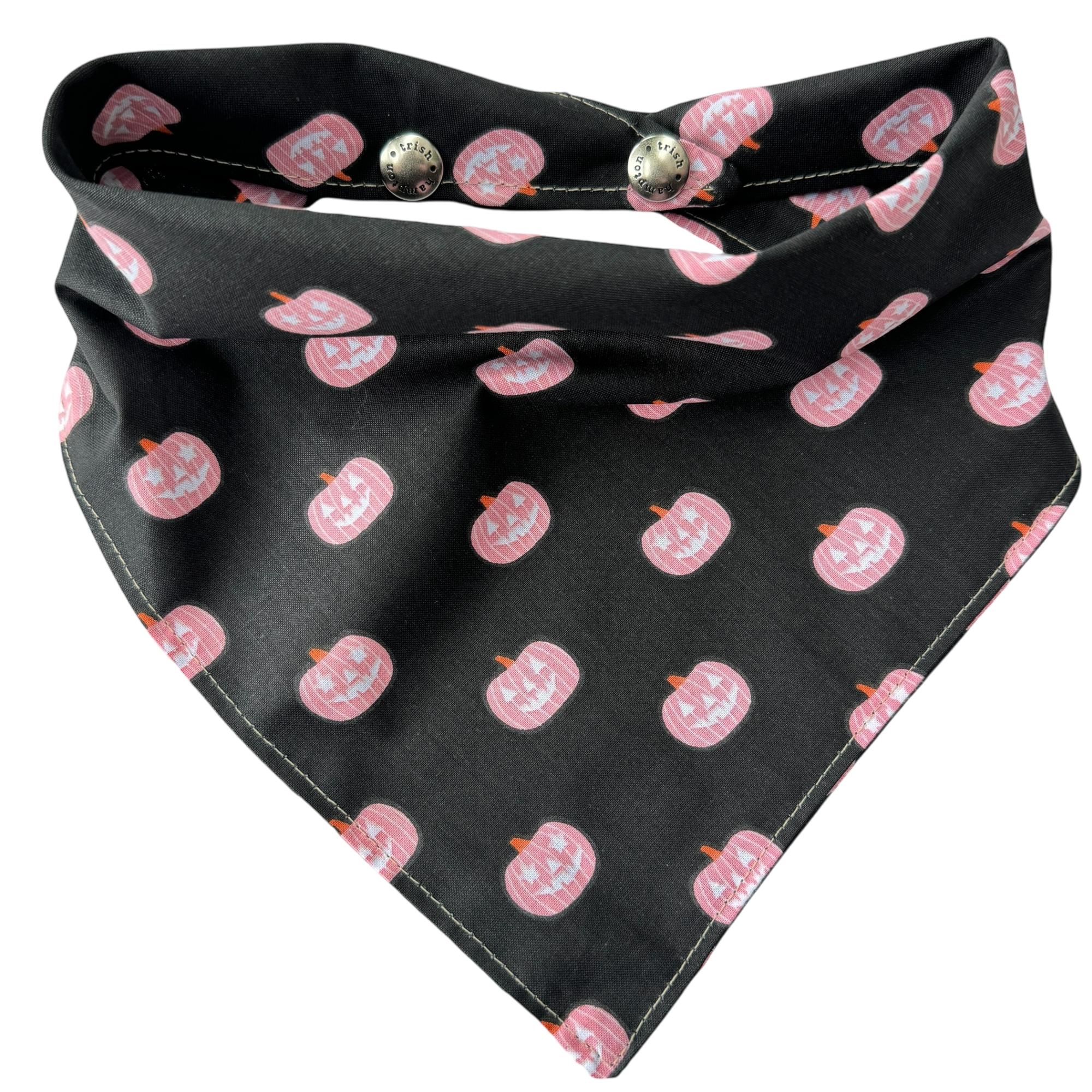 Black and Pink Pumpkins Dog Bandana - 1083