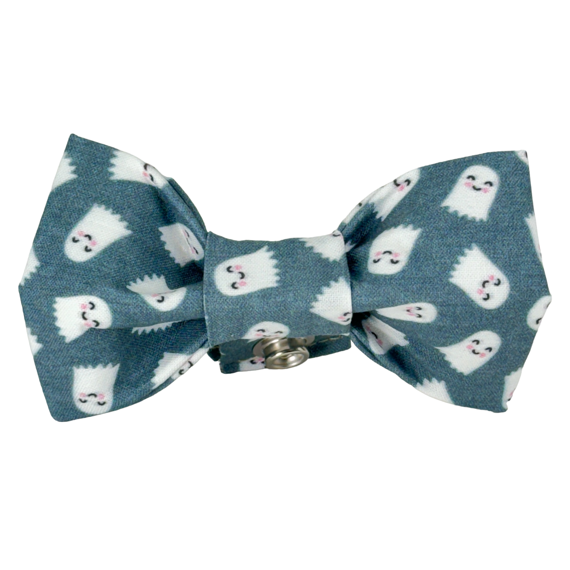 Cute Gray/White Ghosts Dog Bow Tie - 1070