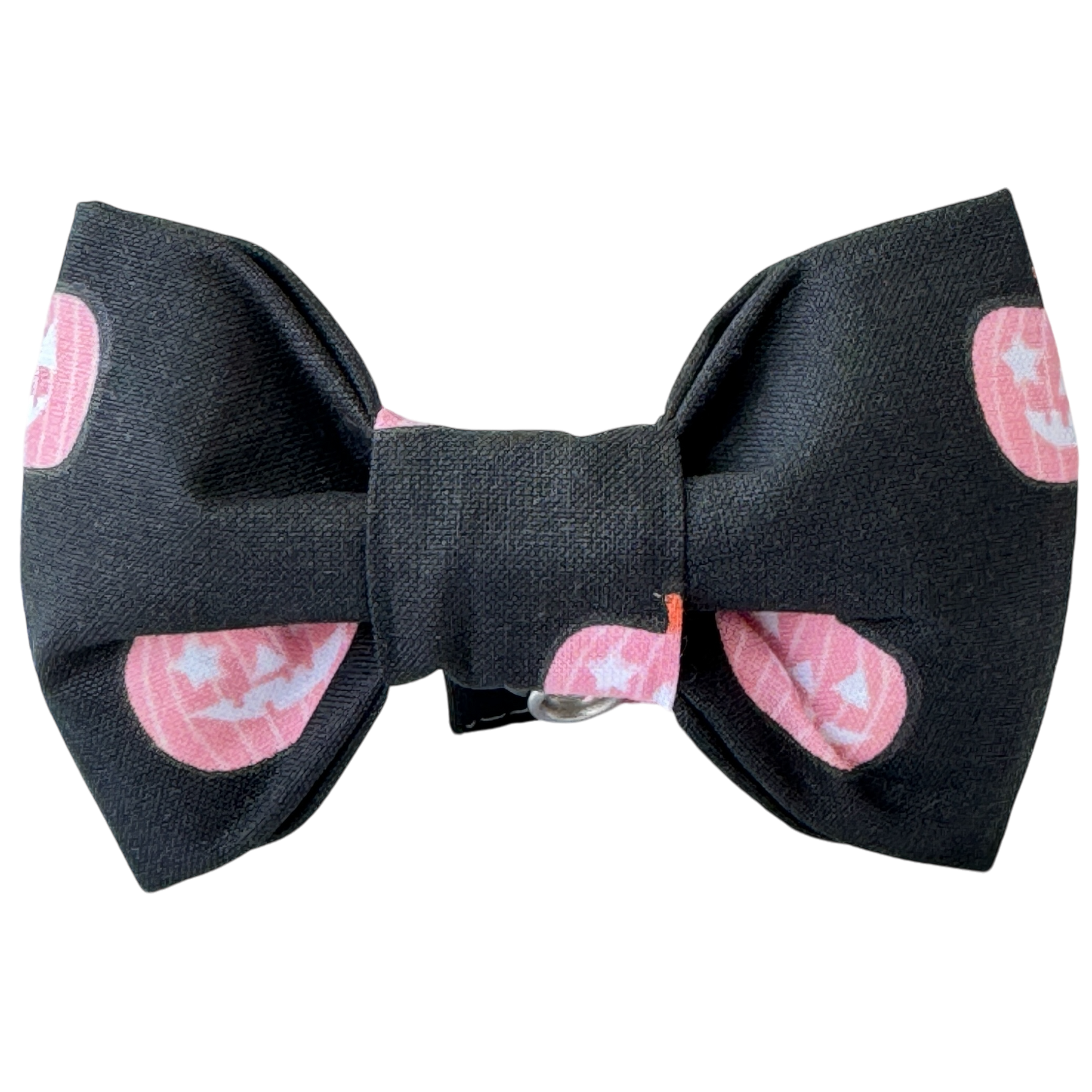 Black and Pink Pumpkins Dog Bow Tie - 1083