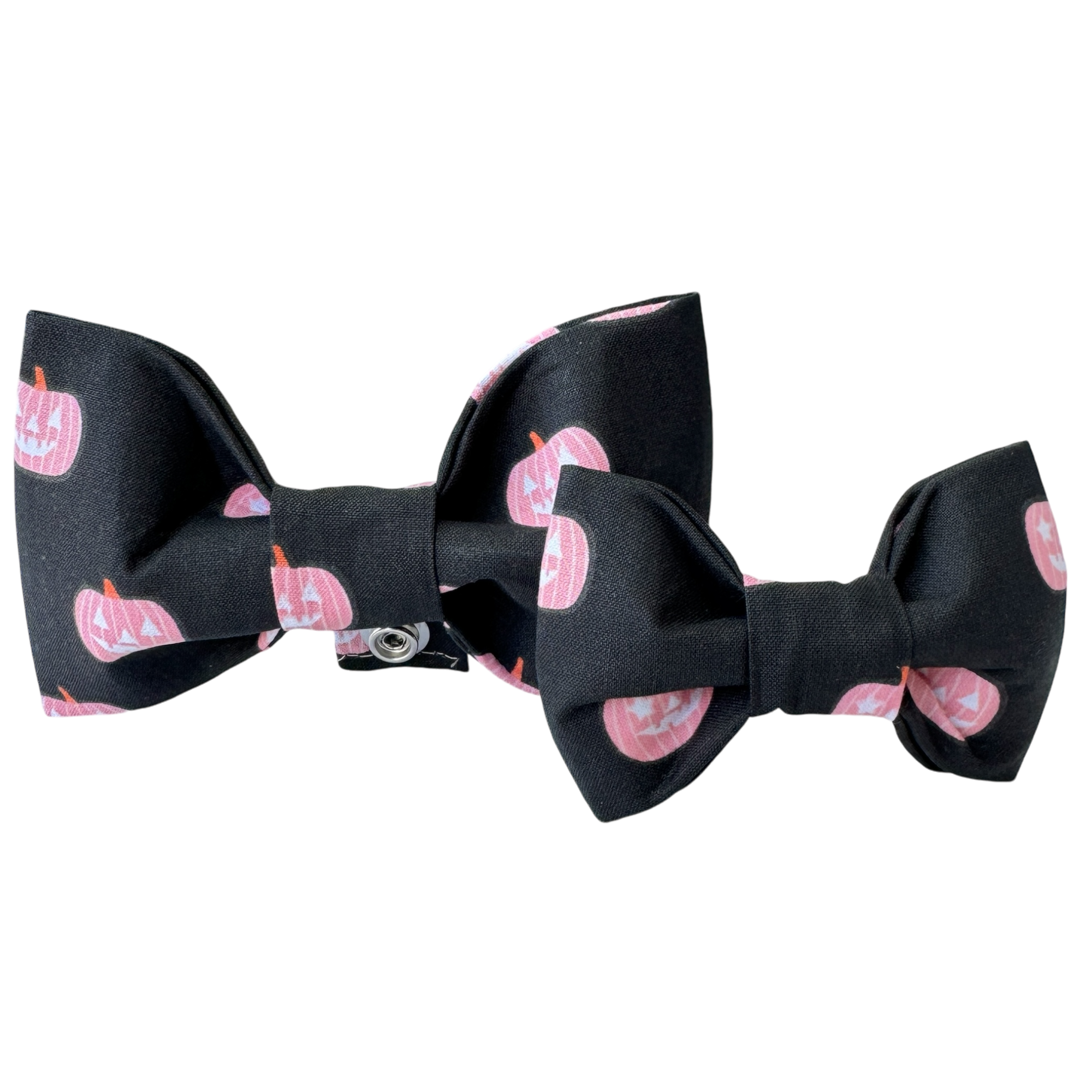 Black and Pink Pumpkins Dog Bow Tie - 1083