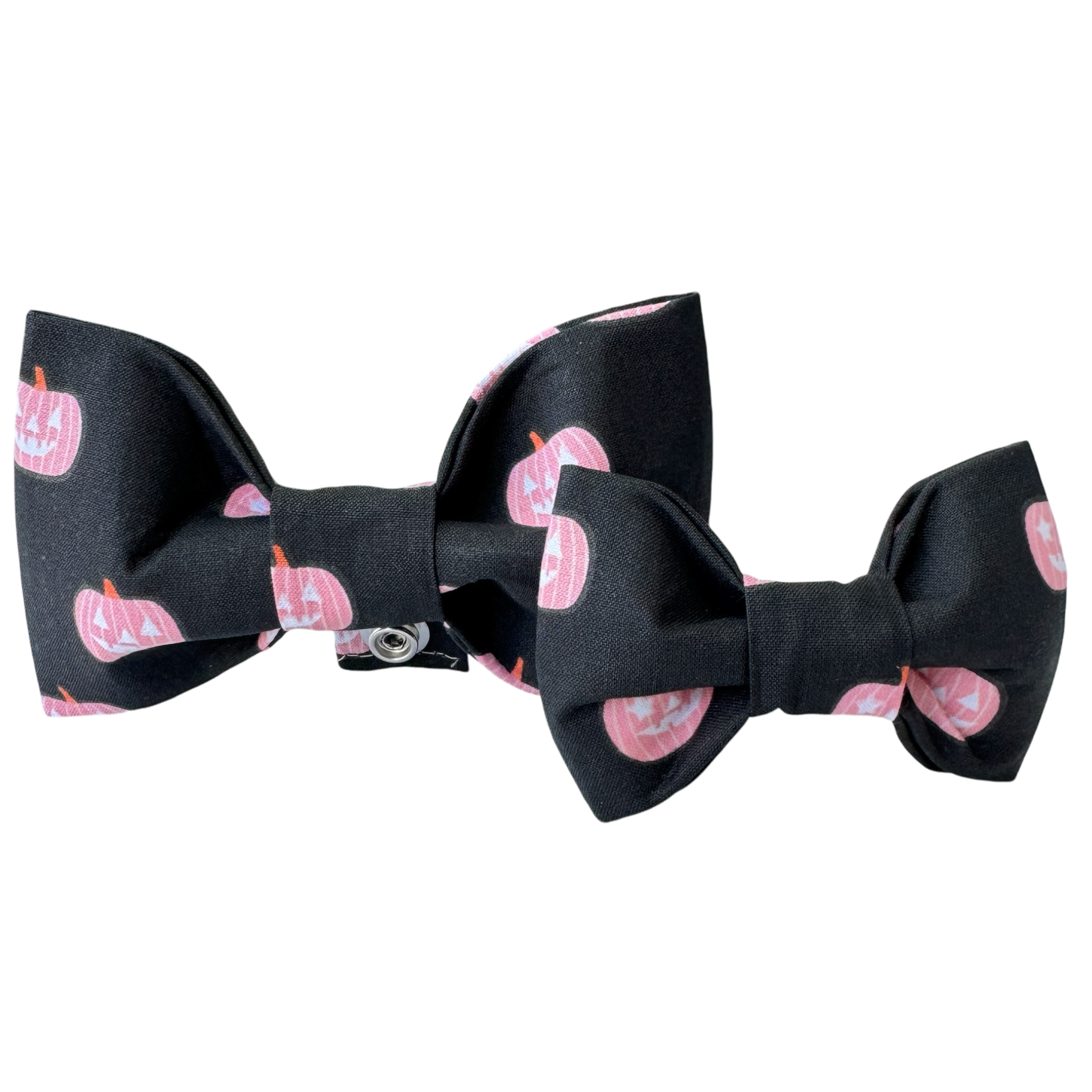 Black and Pink Pumpkins Dog Bow Tie - 1083