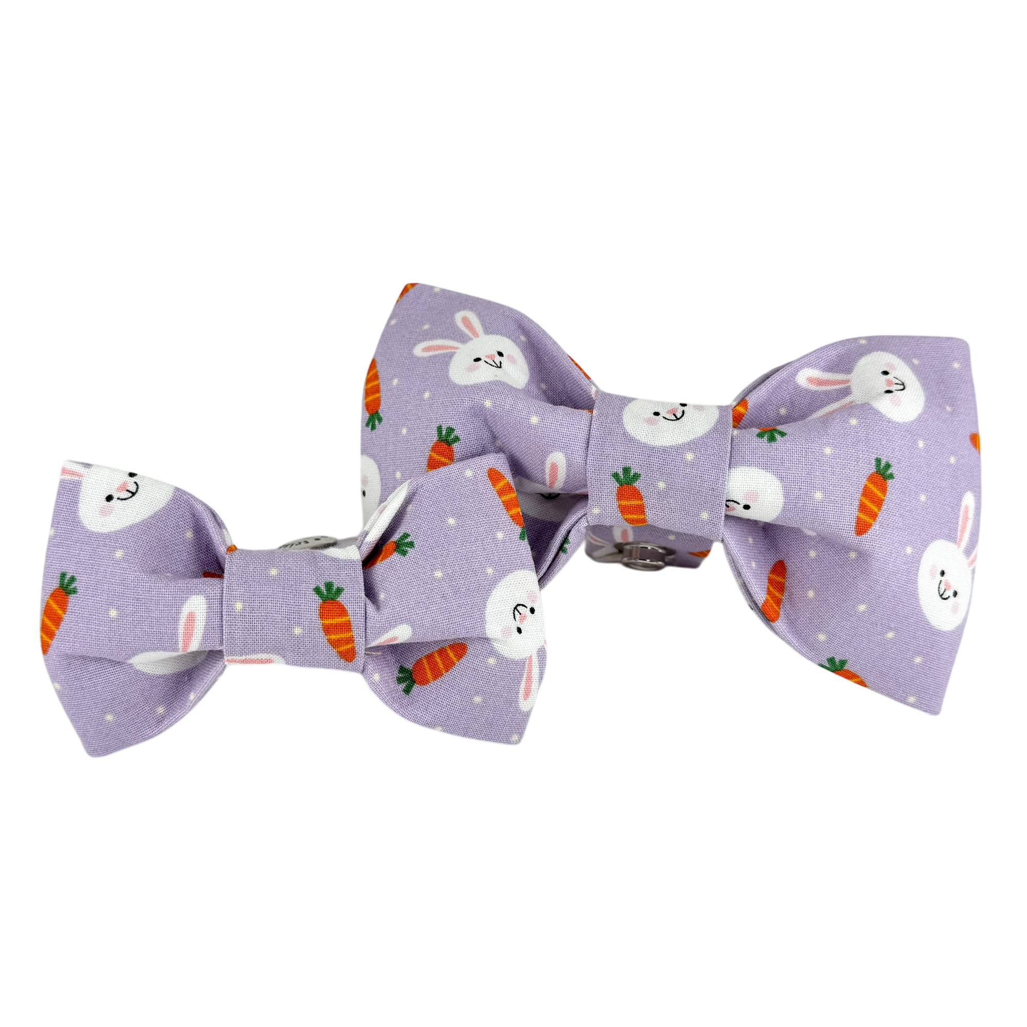 Lilac, Bunnies, and Carrots Bow Tie - 1087
