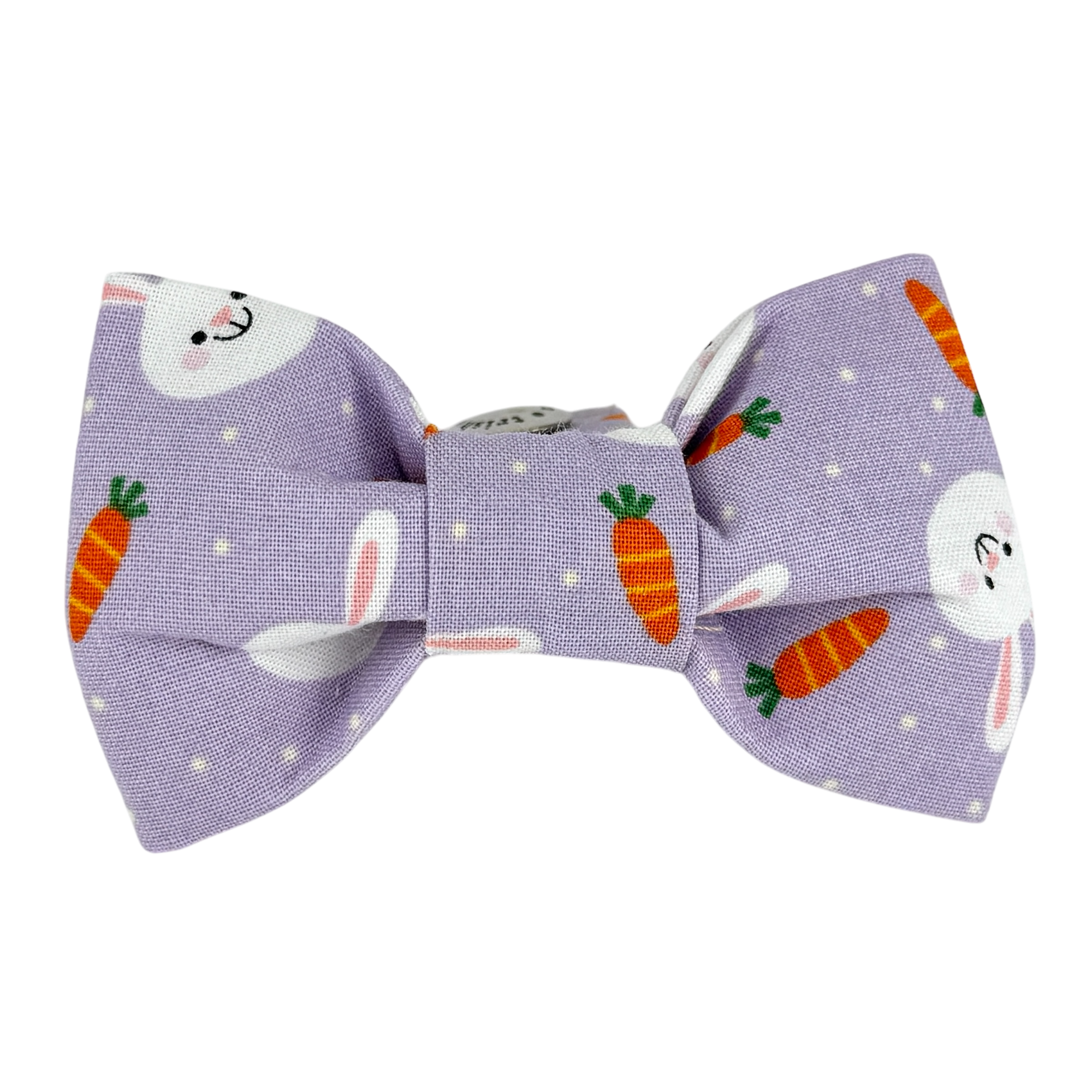 Lilac, Bunnies, and Carrots Bow Tie - 1087