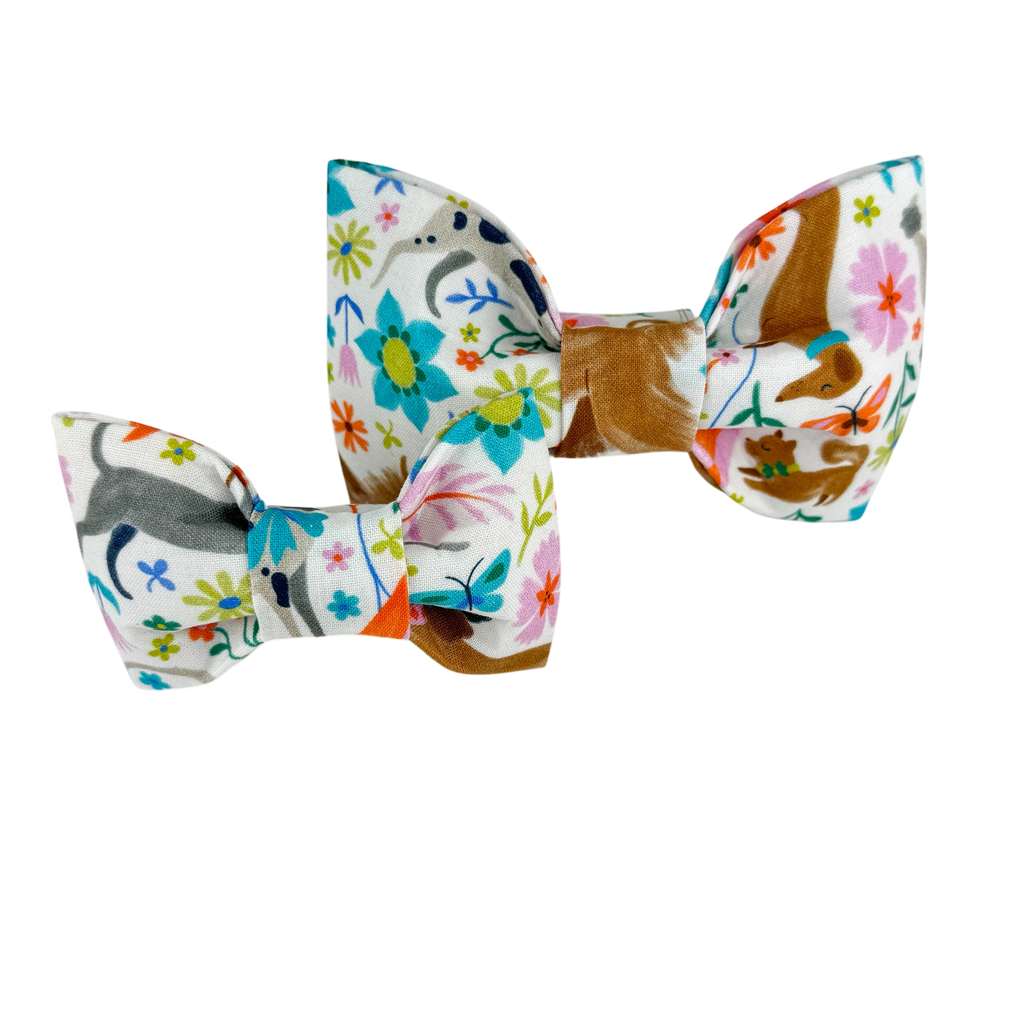 Dogs with Flowers Bow Tie - 1089