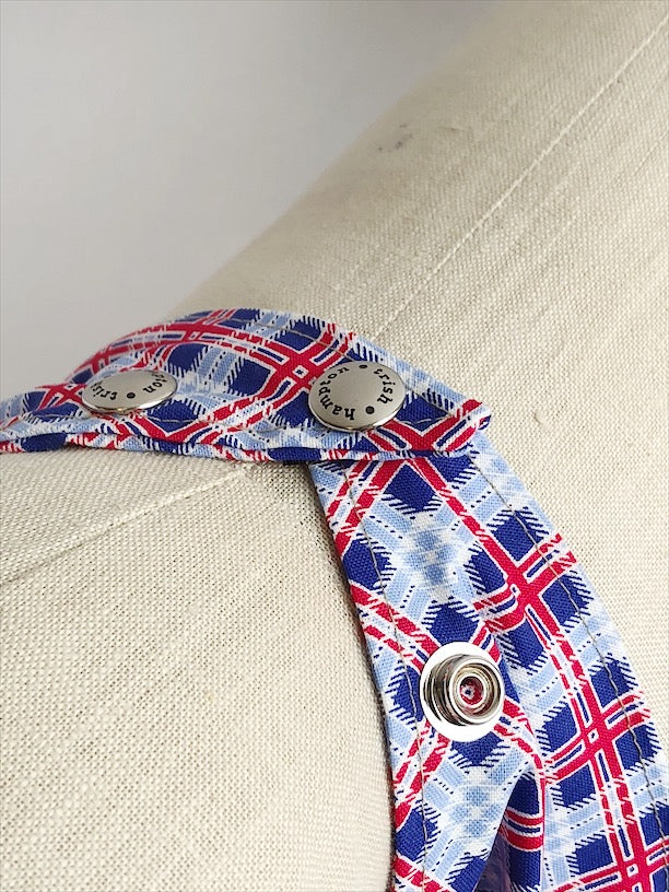 Red/White/Blue Plaid Dog Bandana - 914