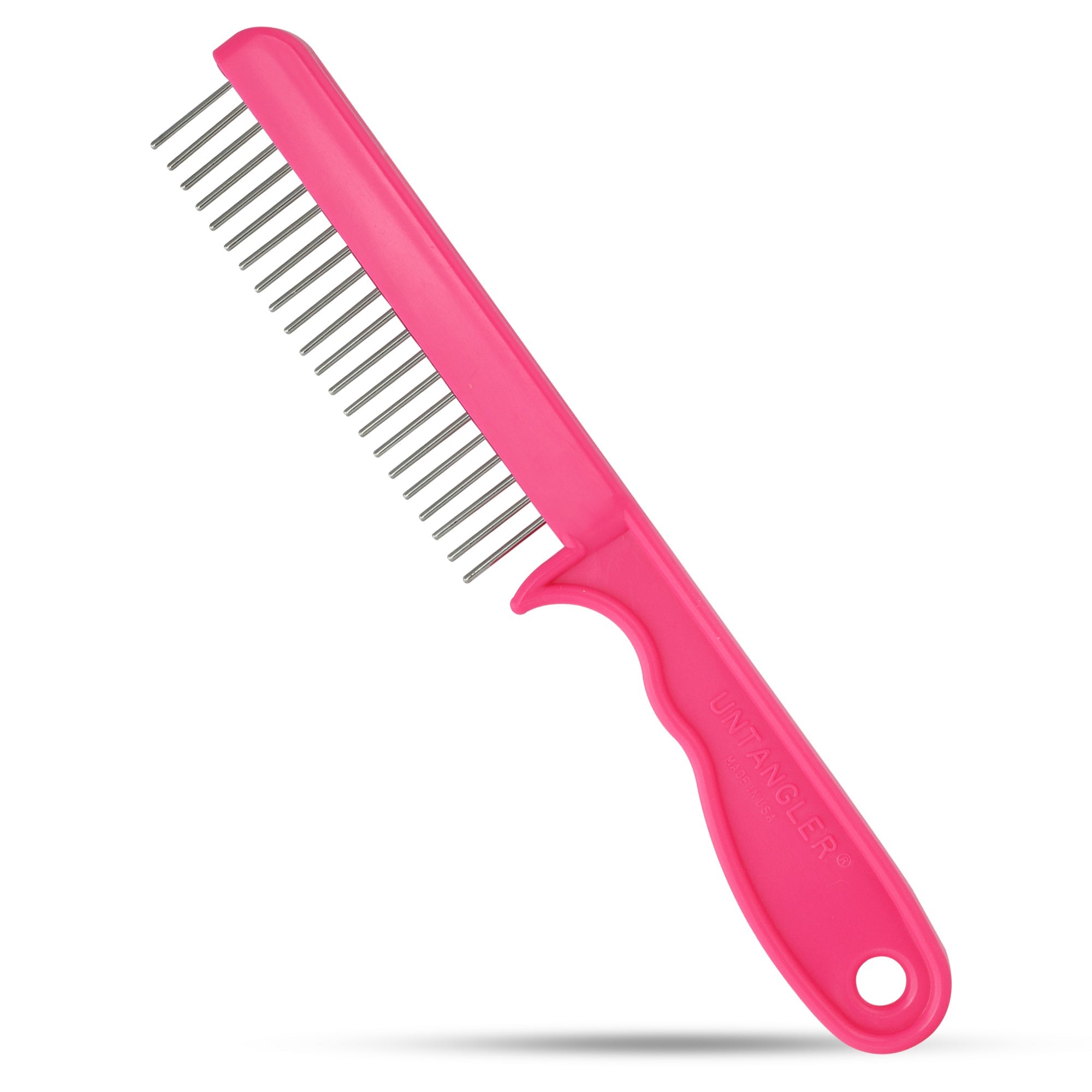 Super Groom Pet Comb with Rotating Teeth dematts with less pain. Best seller! - French Rose Pink image