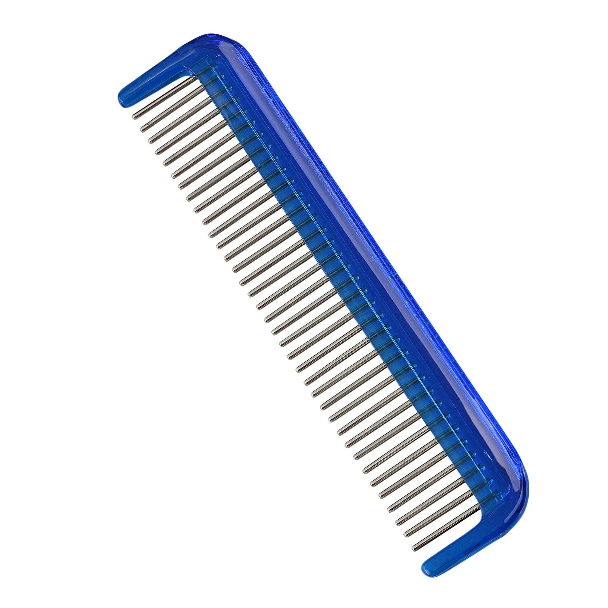 5" Pet Comb with Stainless-Steel Rotating Teeth. Best for Dogs and Cats with Silky and Wavy Coats - Ocean Blue image