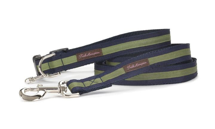 Navy/Green Stripe 6ft Dog Leash -306
