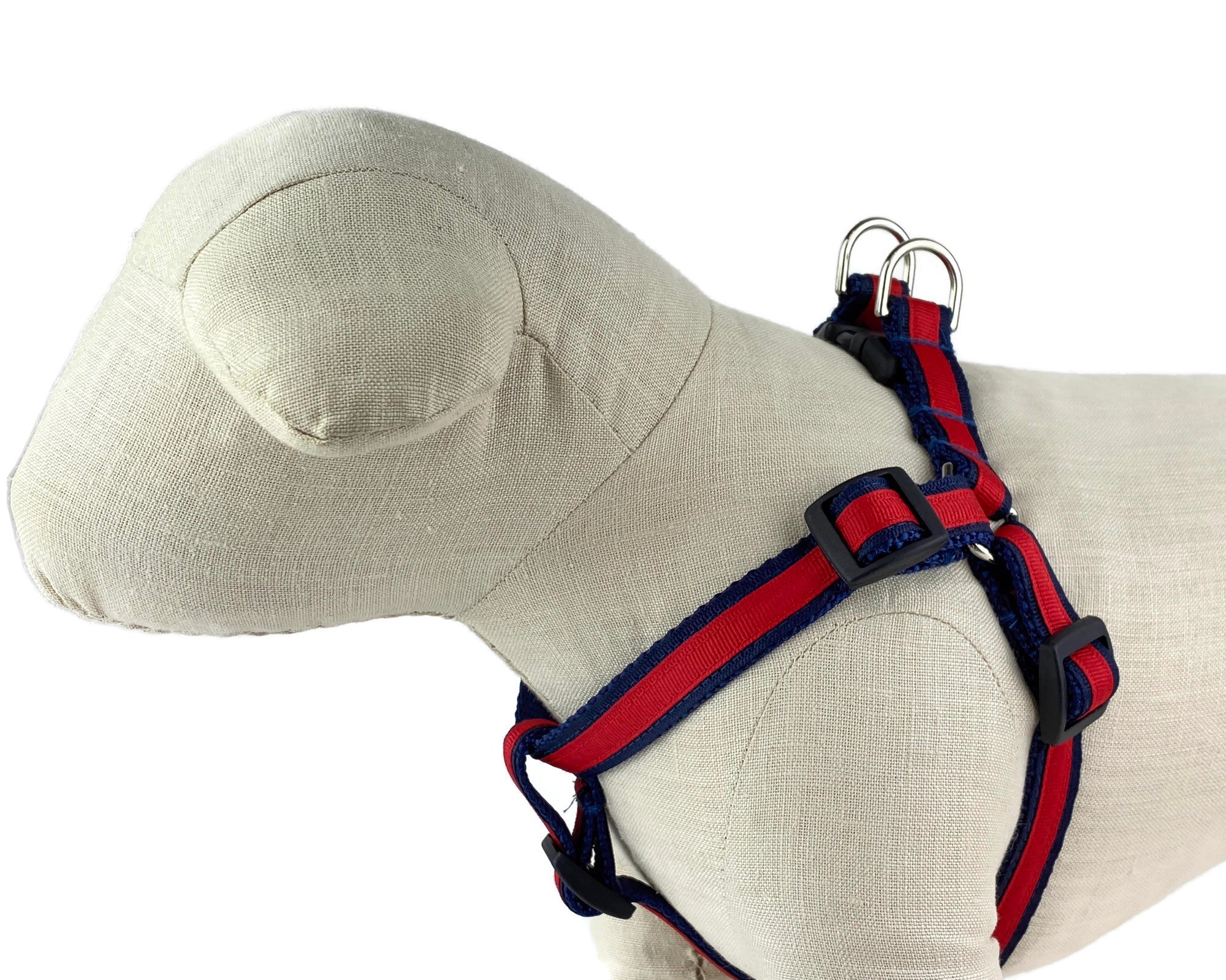 Navy/Red Stripe Dog Harness - 338