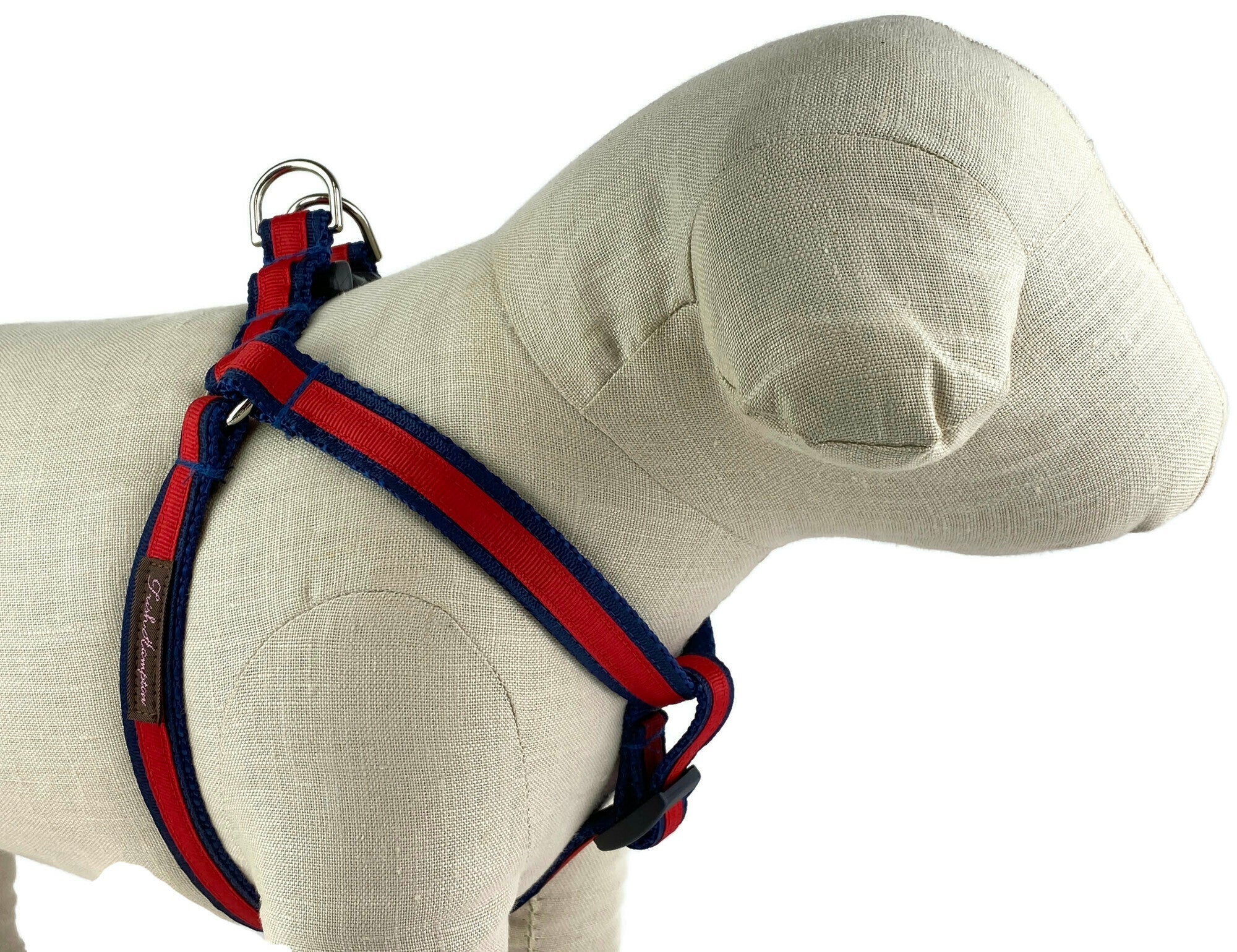 Navy/Red Stripe Dog Harness - 338