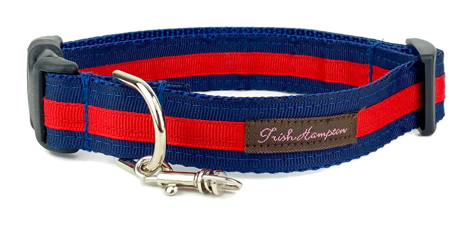 Navy/Red Stripe Dog Collar  - 338