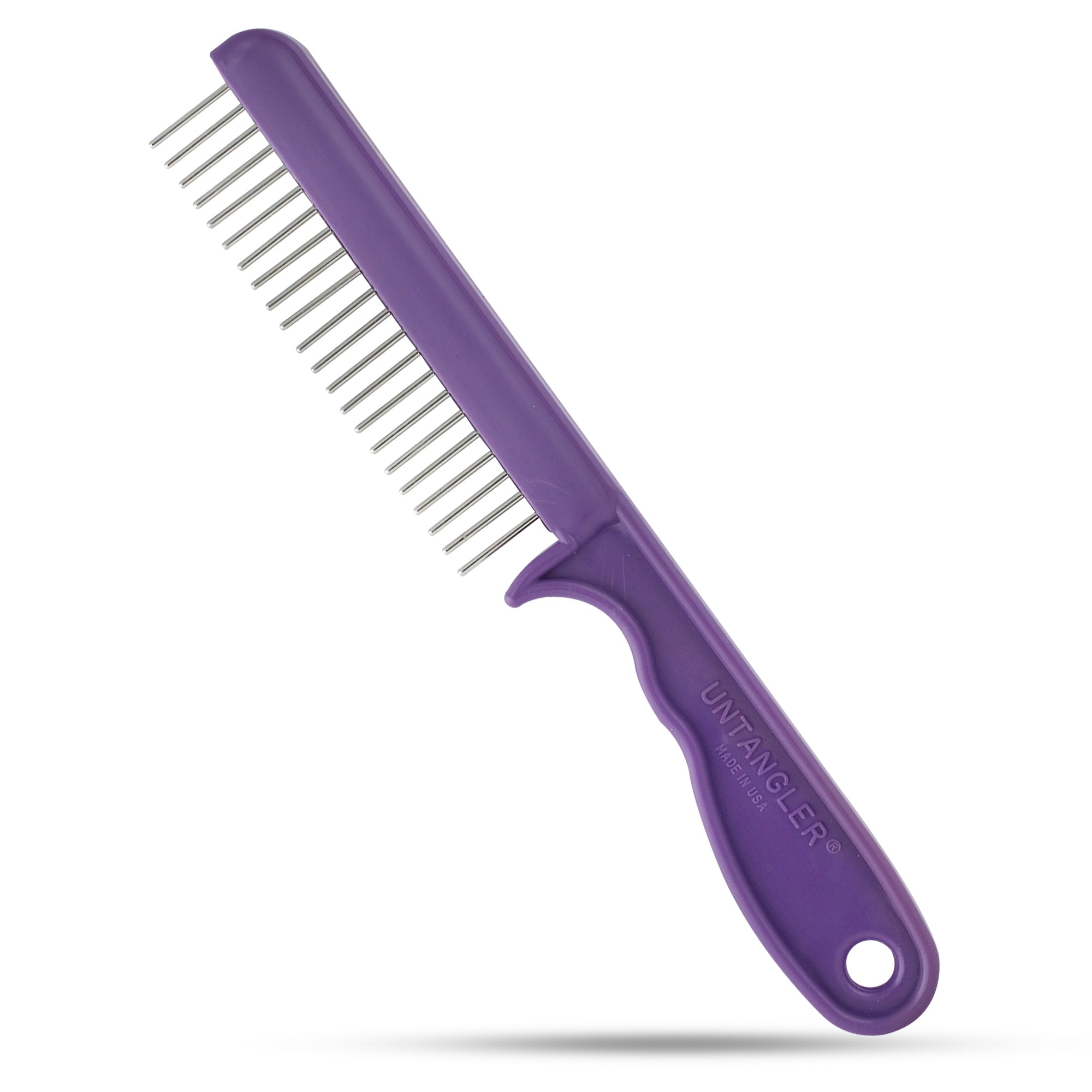 Super Groom Pet Comb with Rotating Teeth dematts with less pain. Best seller! - Royal Purple image